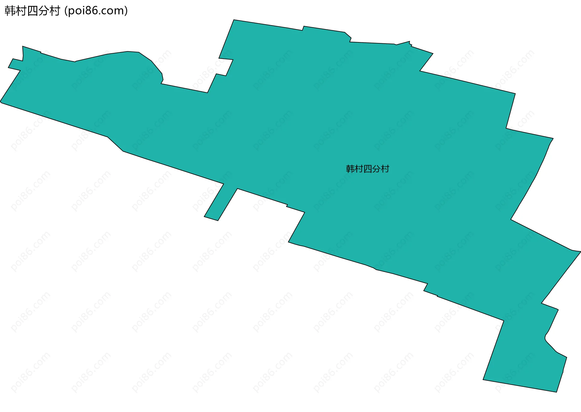 韩村四分村边界地图