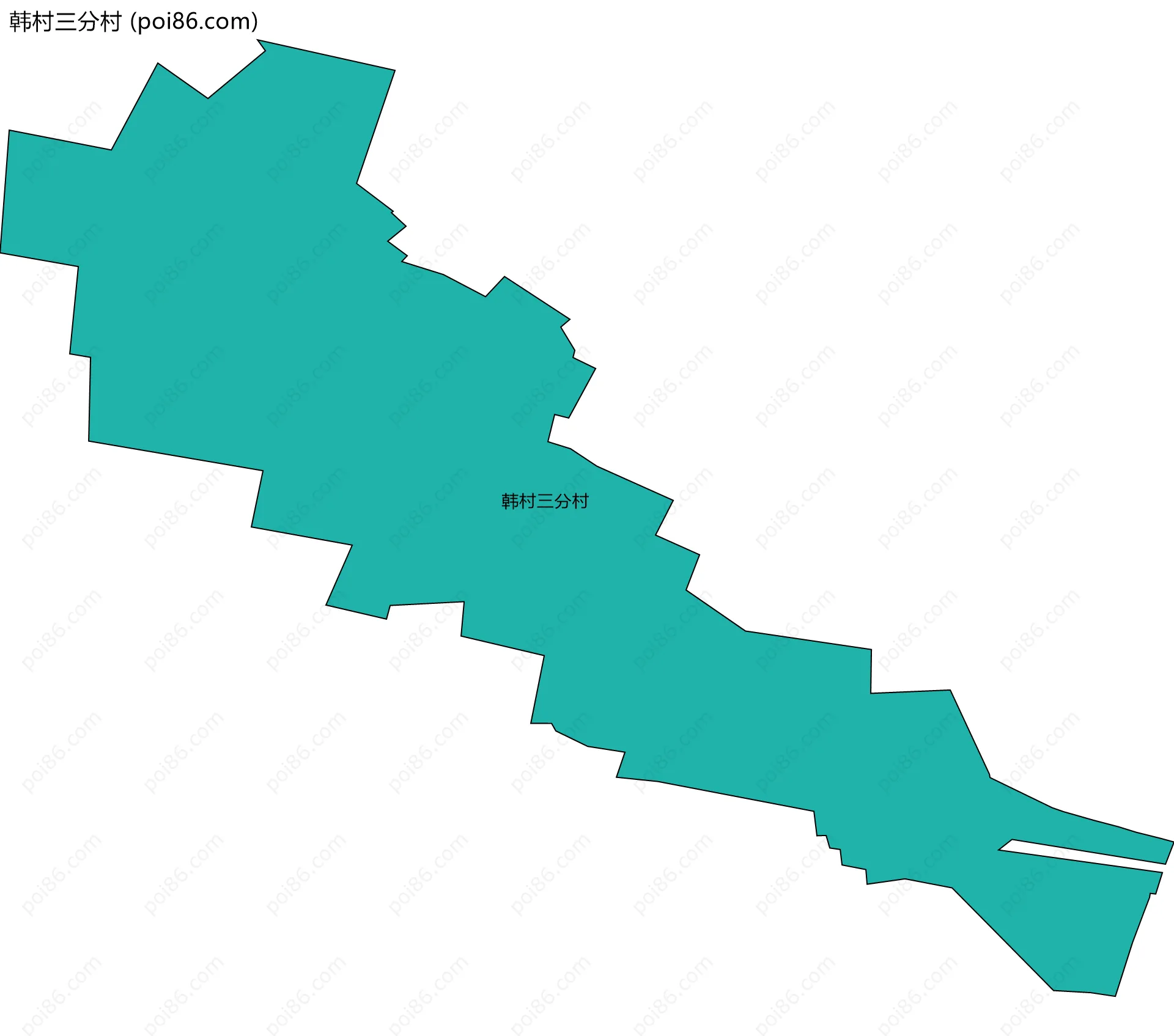 韩村三分村边界地图
