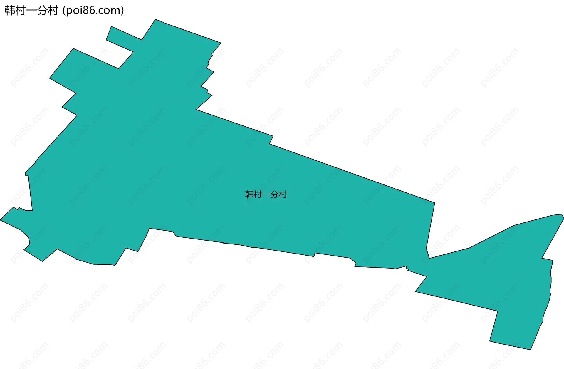 韩村一分村边界地图