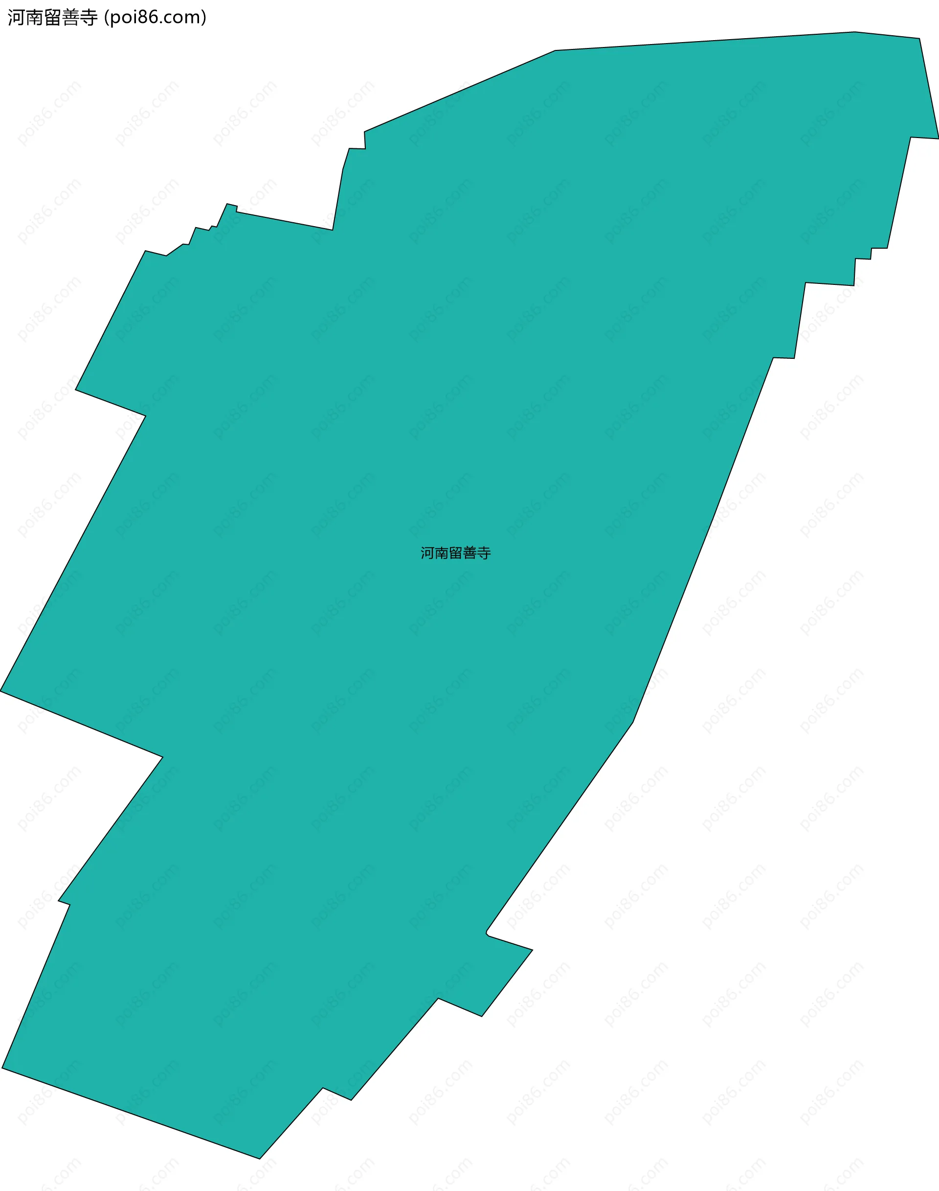 河南留善寺边界地图