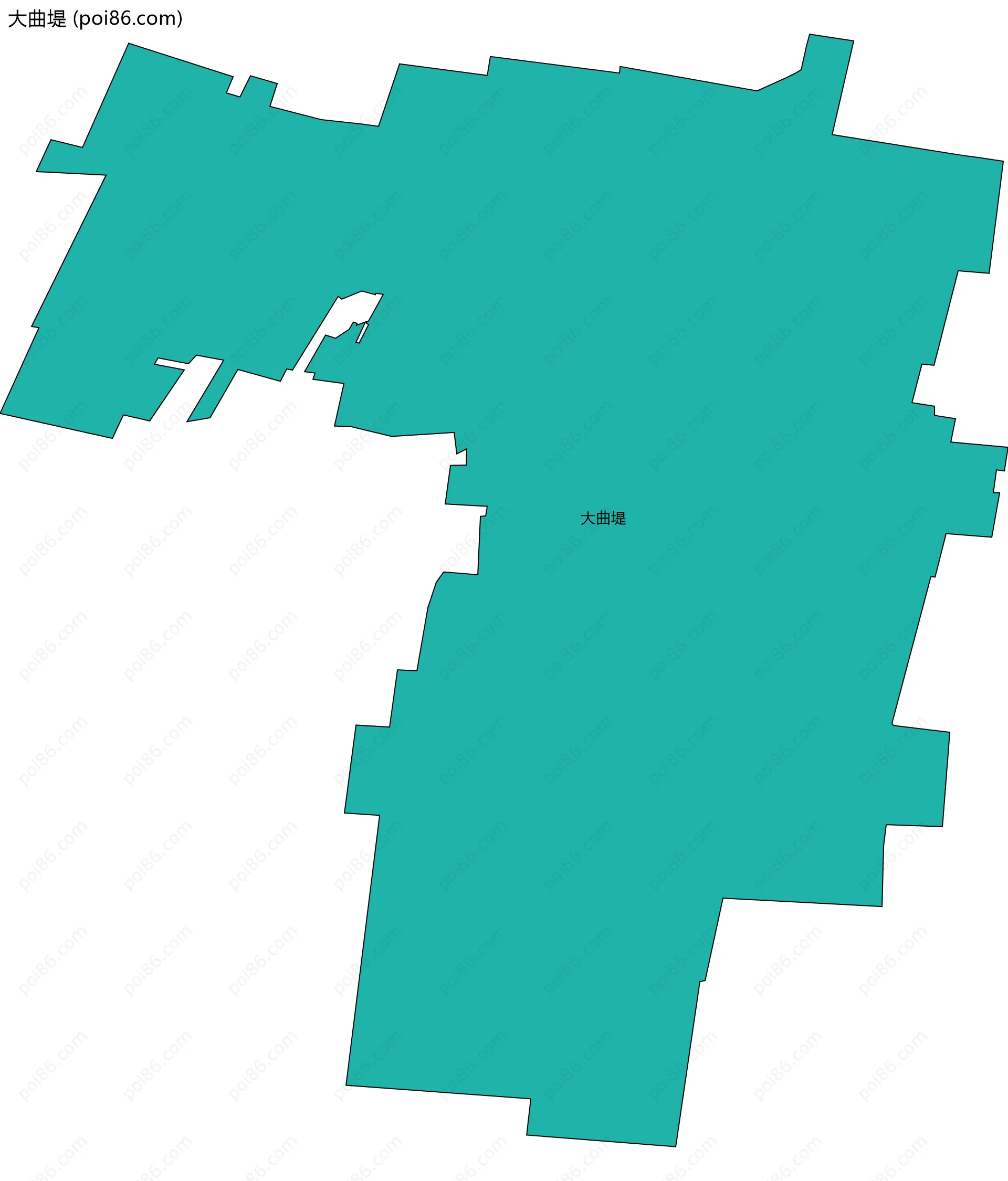 大曲堤边界地图
