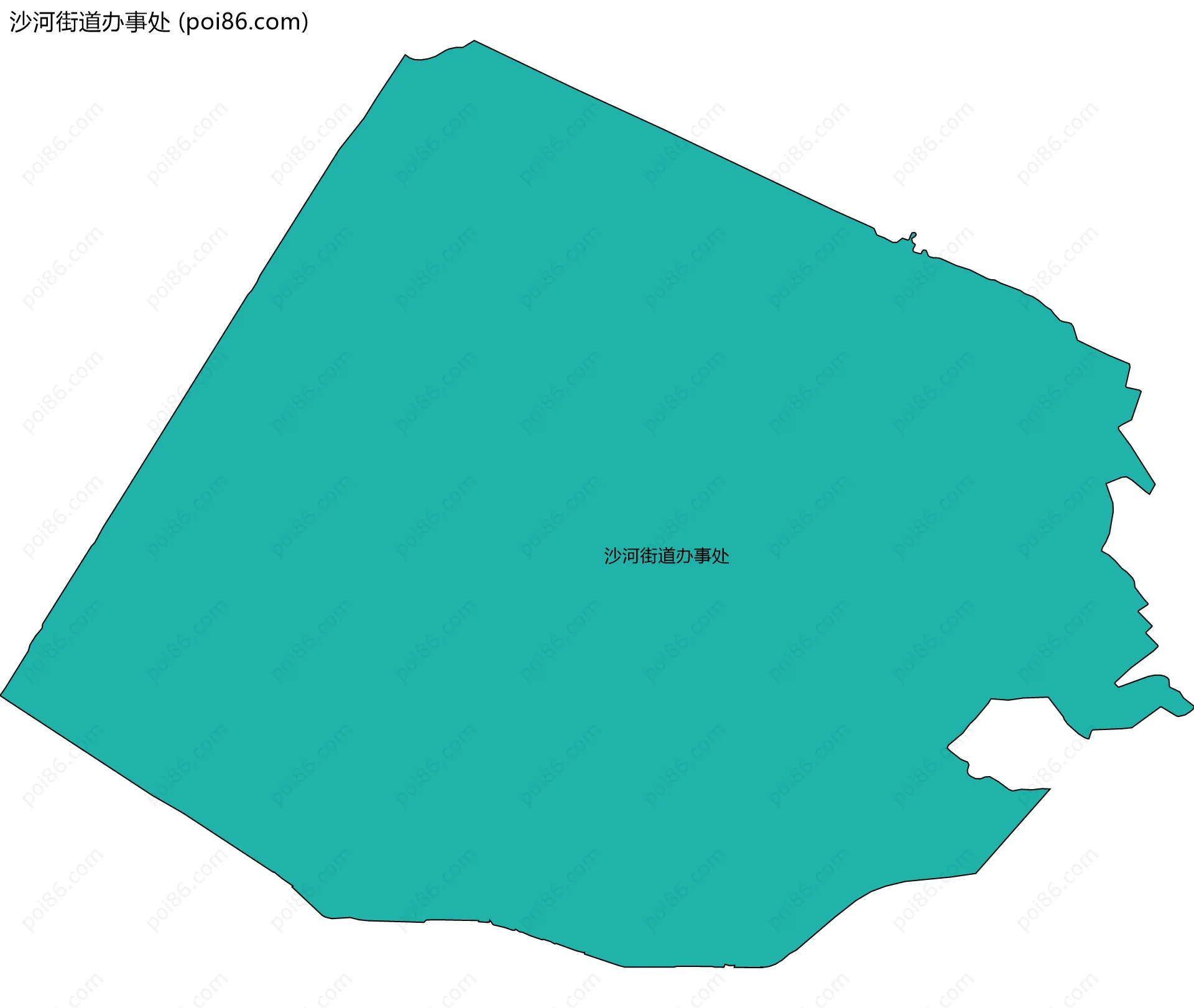 沙河街道办事处边界地图