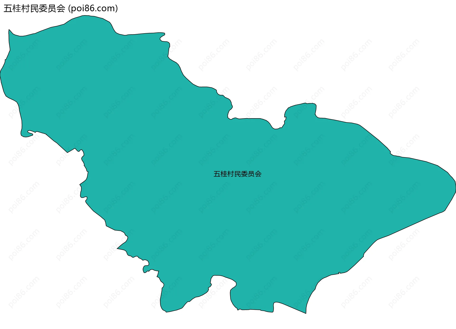 五桂村民委员会边界地图