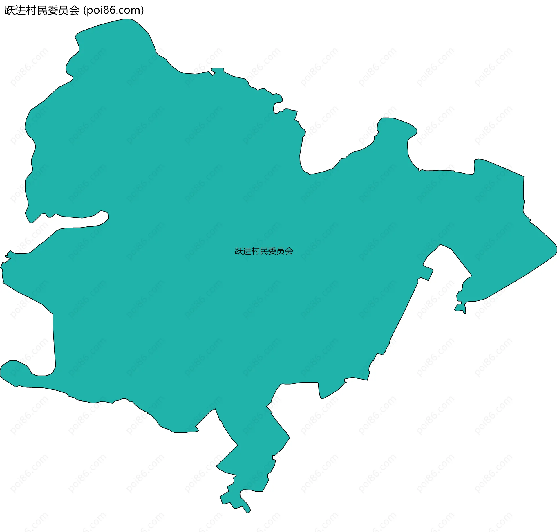 跃进村民委员会边界地图