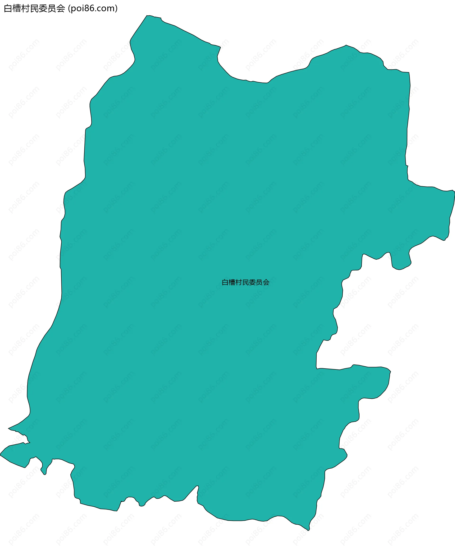 白槽村民委员会边界地图