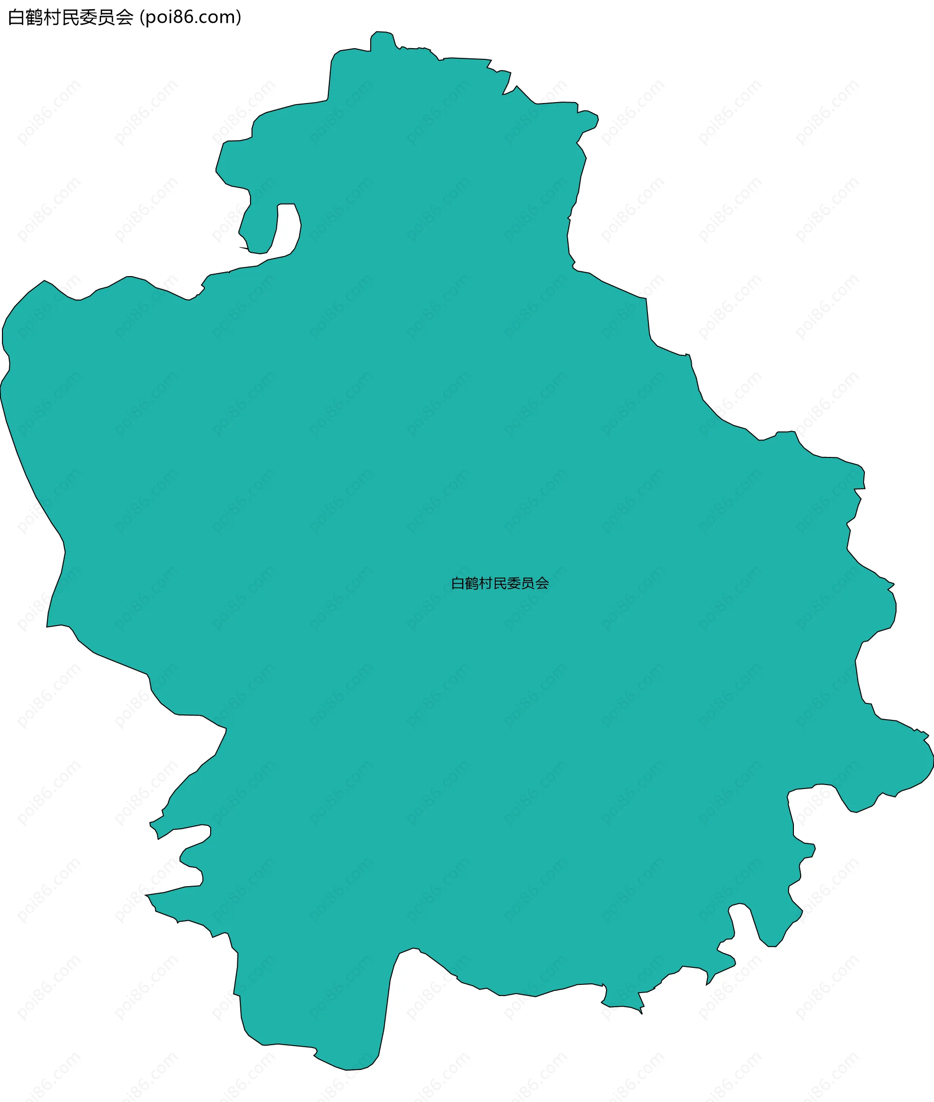 白鹤村民委员会边界地图