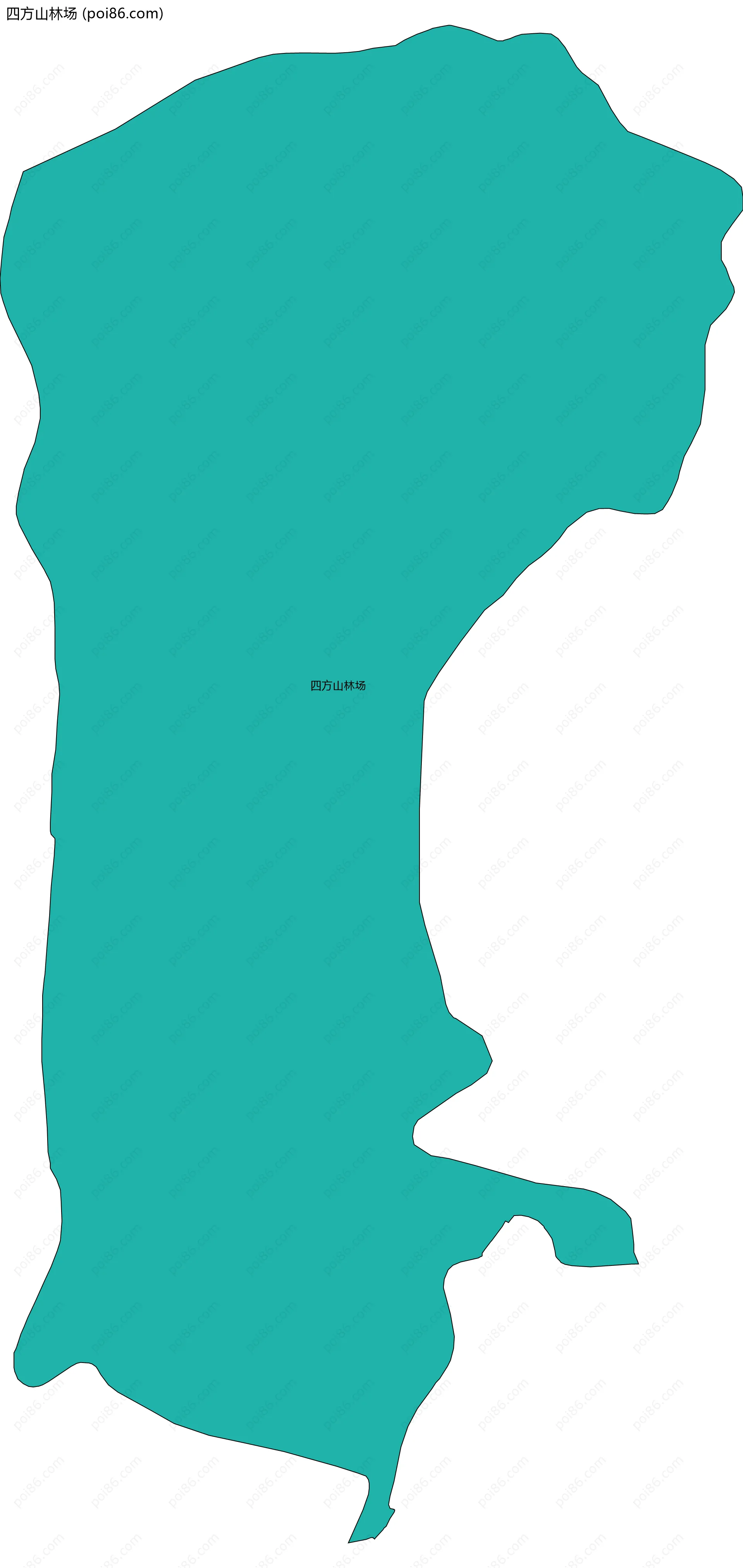 四方山林场边界地图