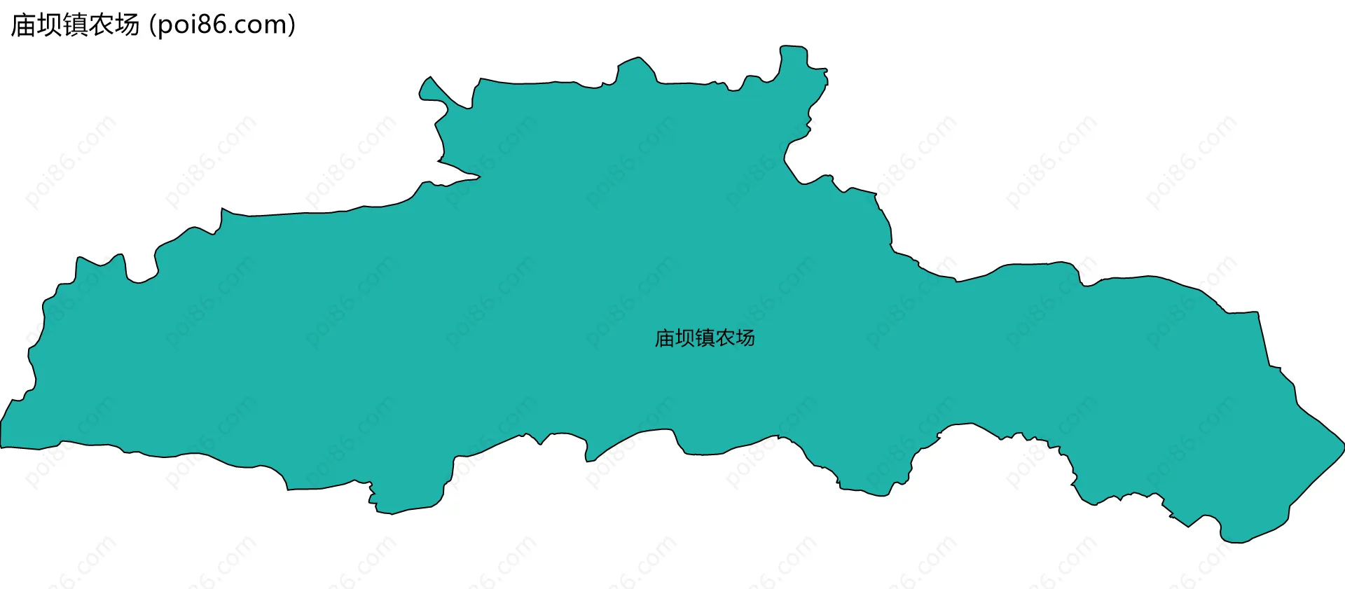 庙坝镇农场边界地图