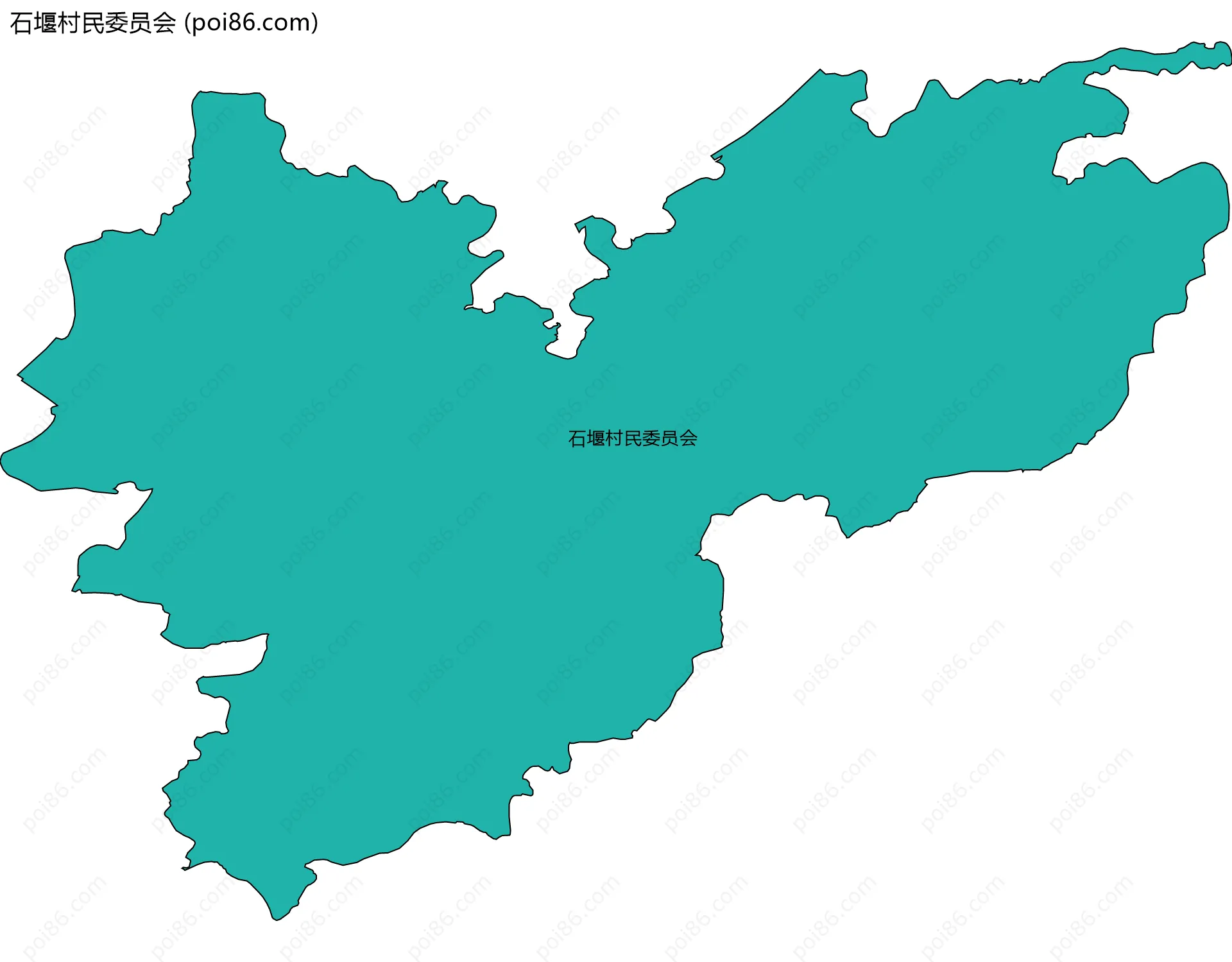 石堰村民委员会边界地图