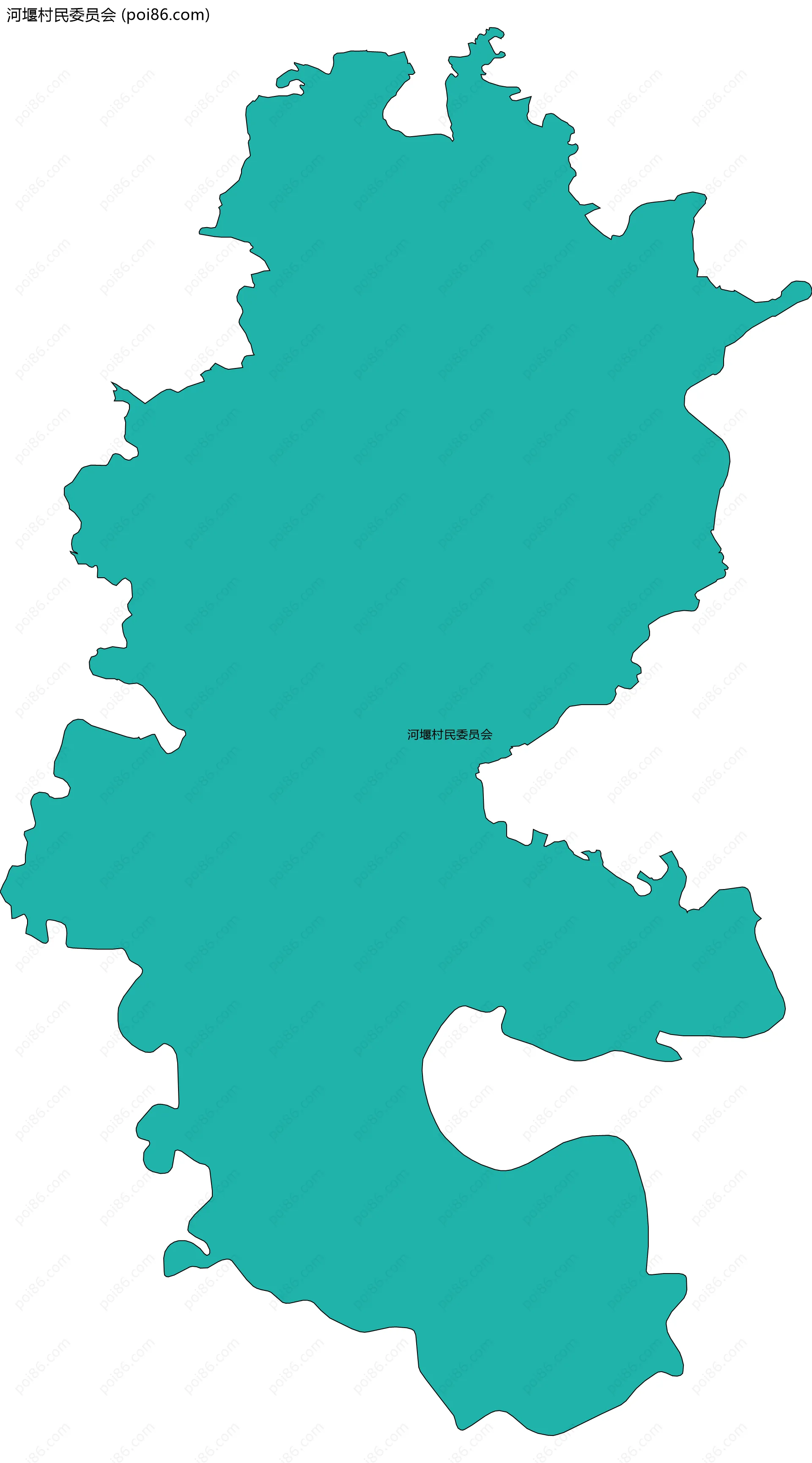 河堰村民委员会边界地图