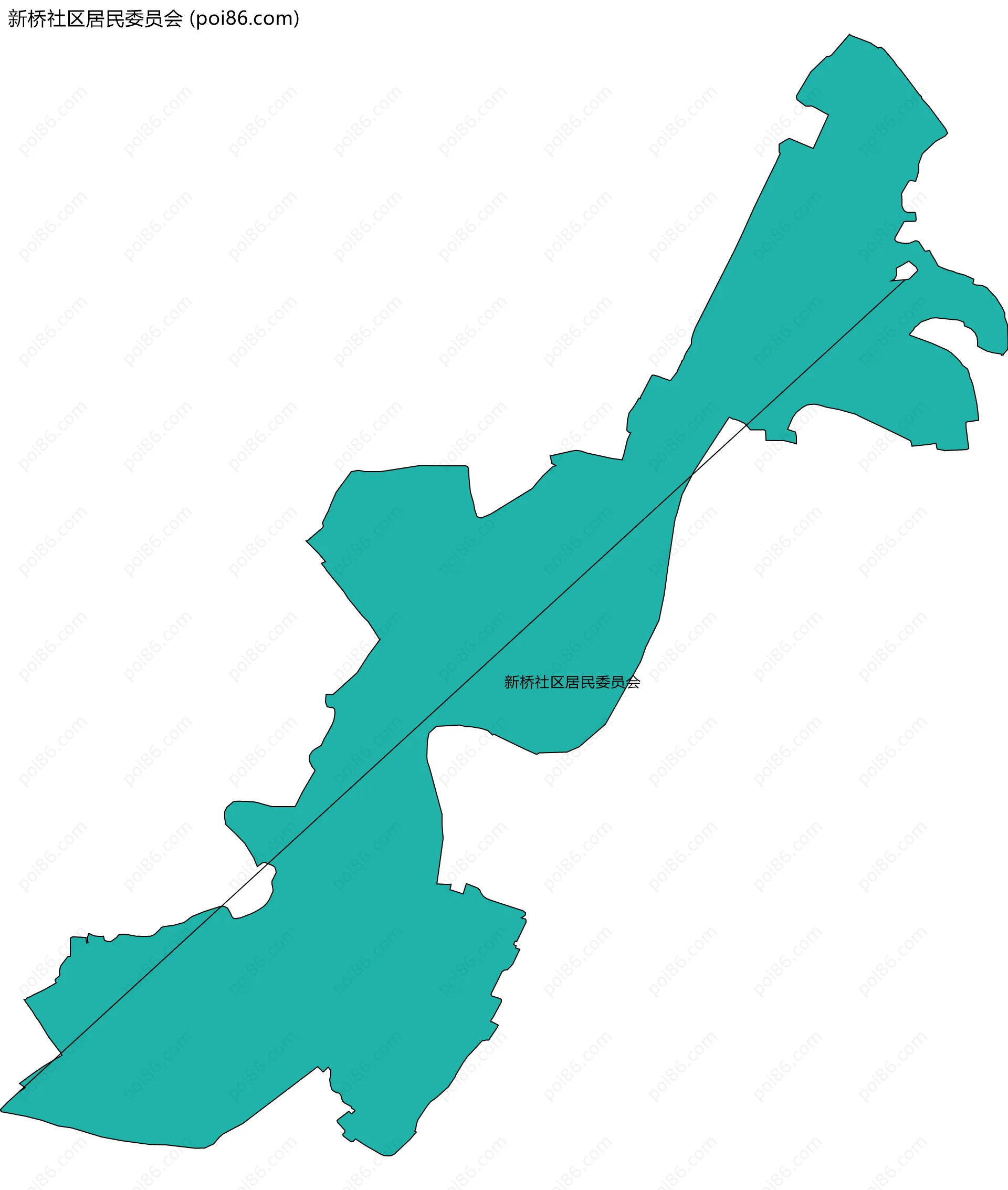 新桥社区居民委员会边界地图