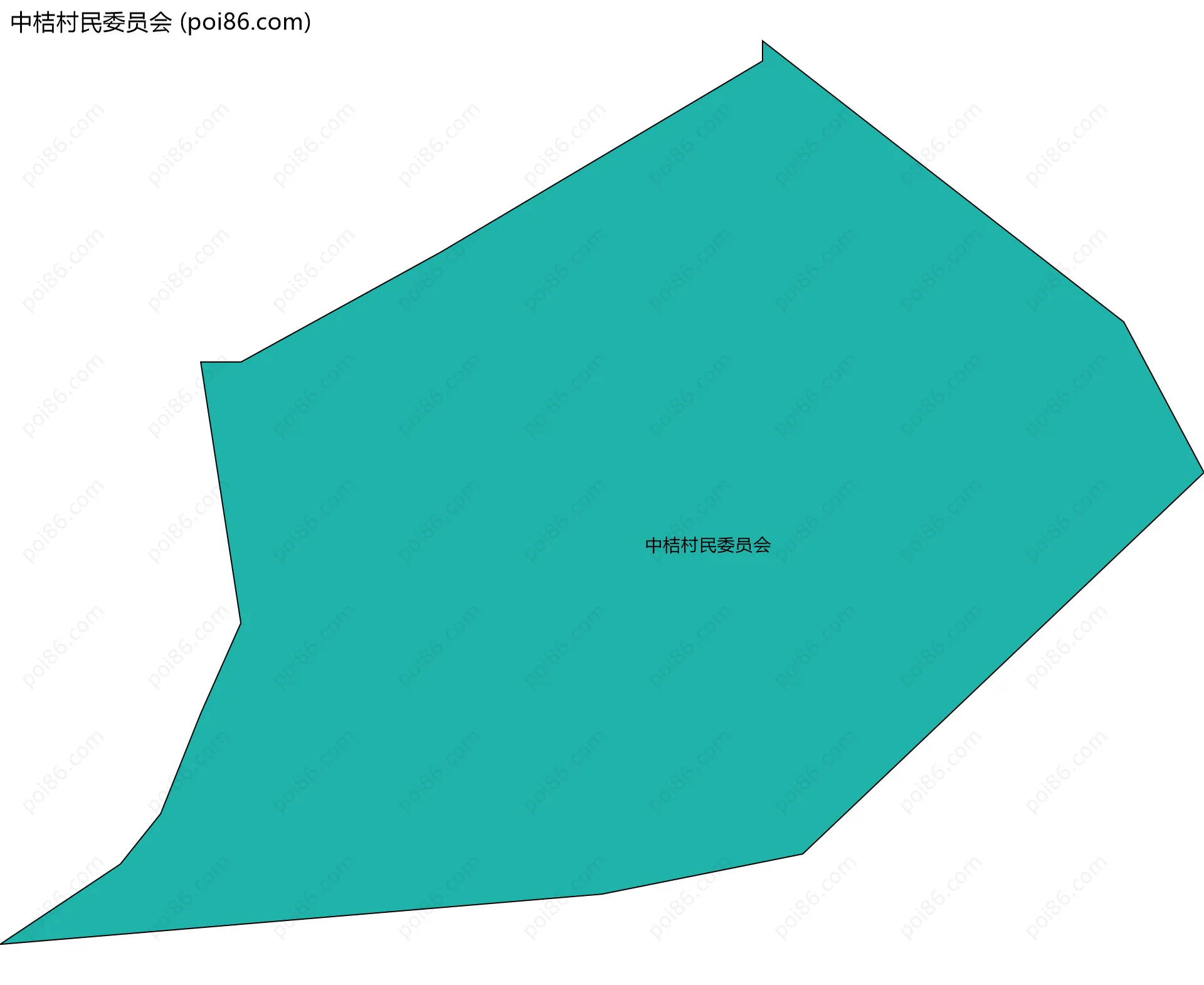 中桔村民委员会边界地图