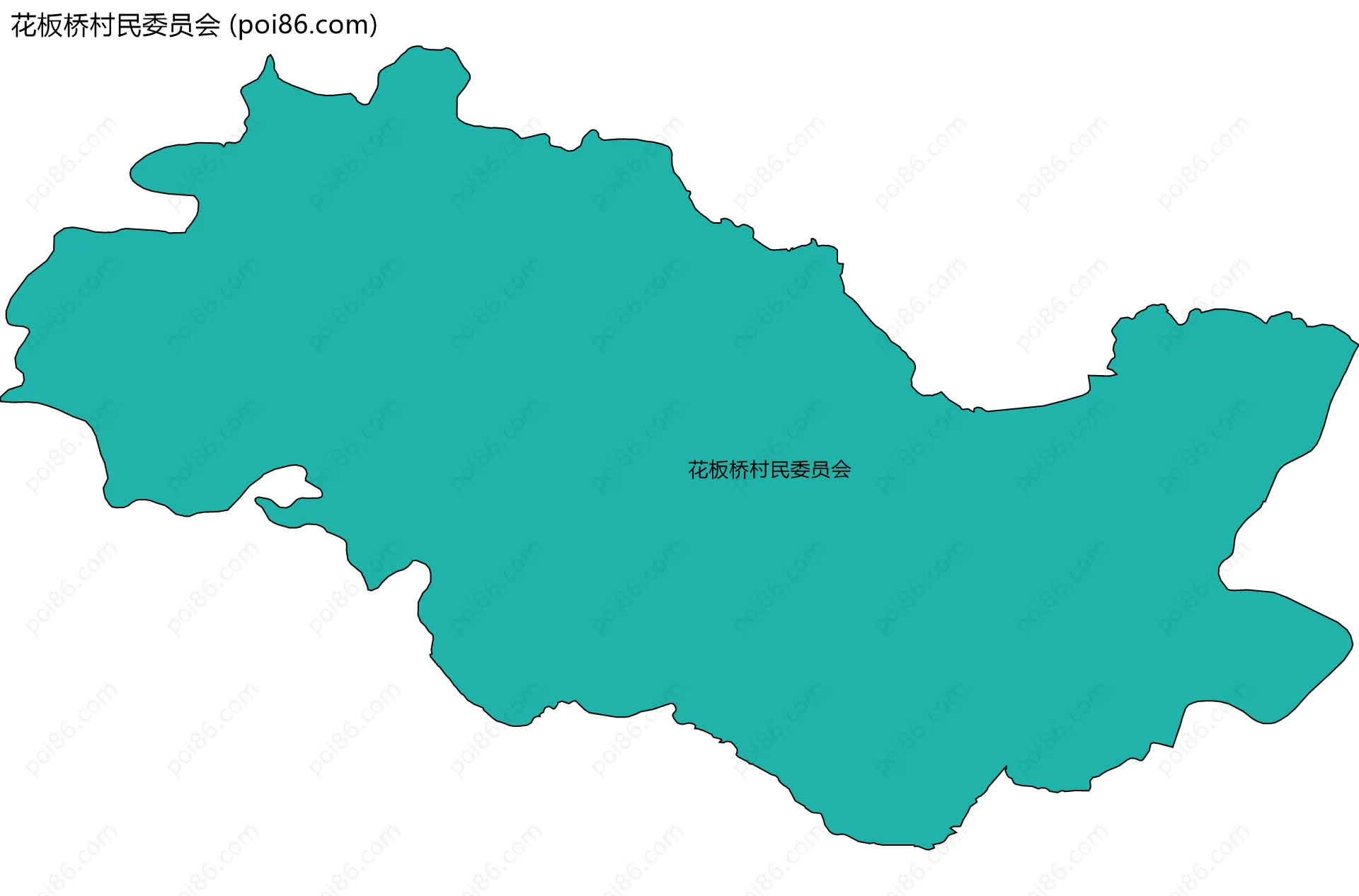 花板桥村民委员会边界地图