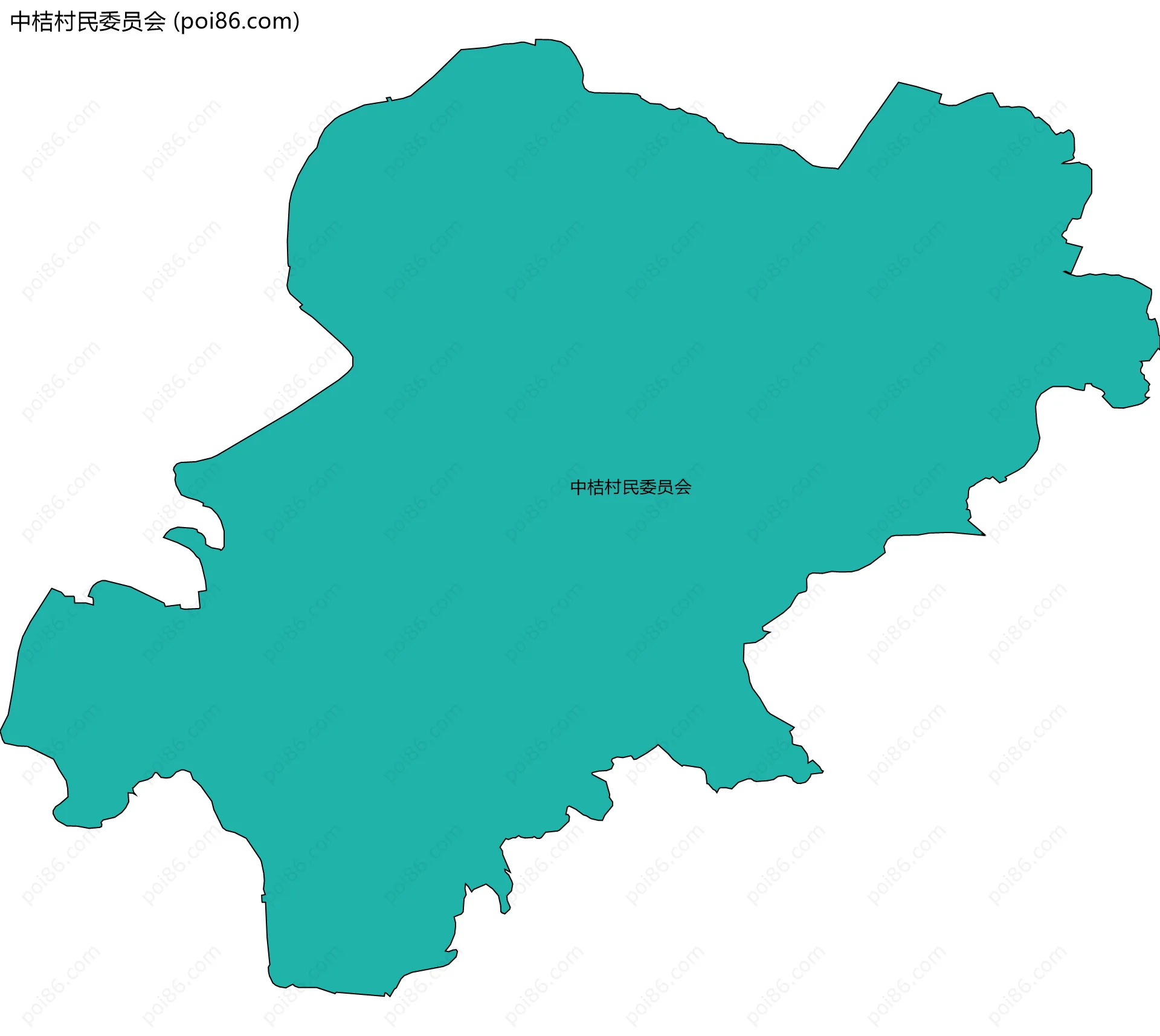 中桔村民委员会边界地图