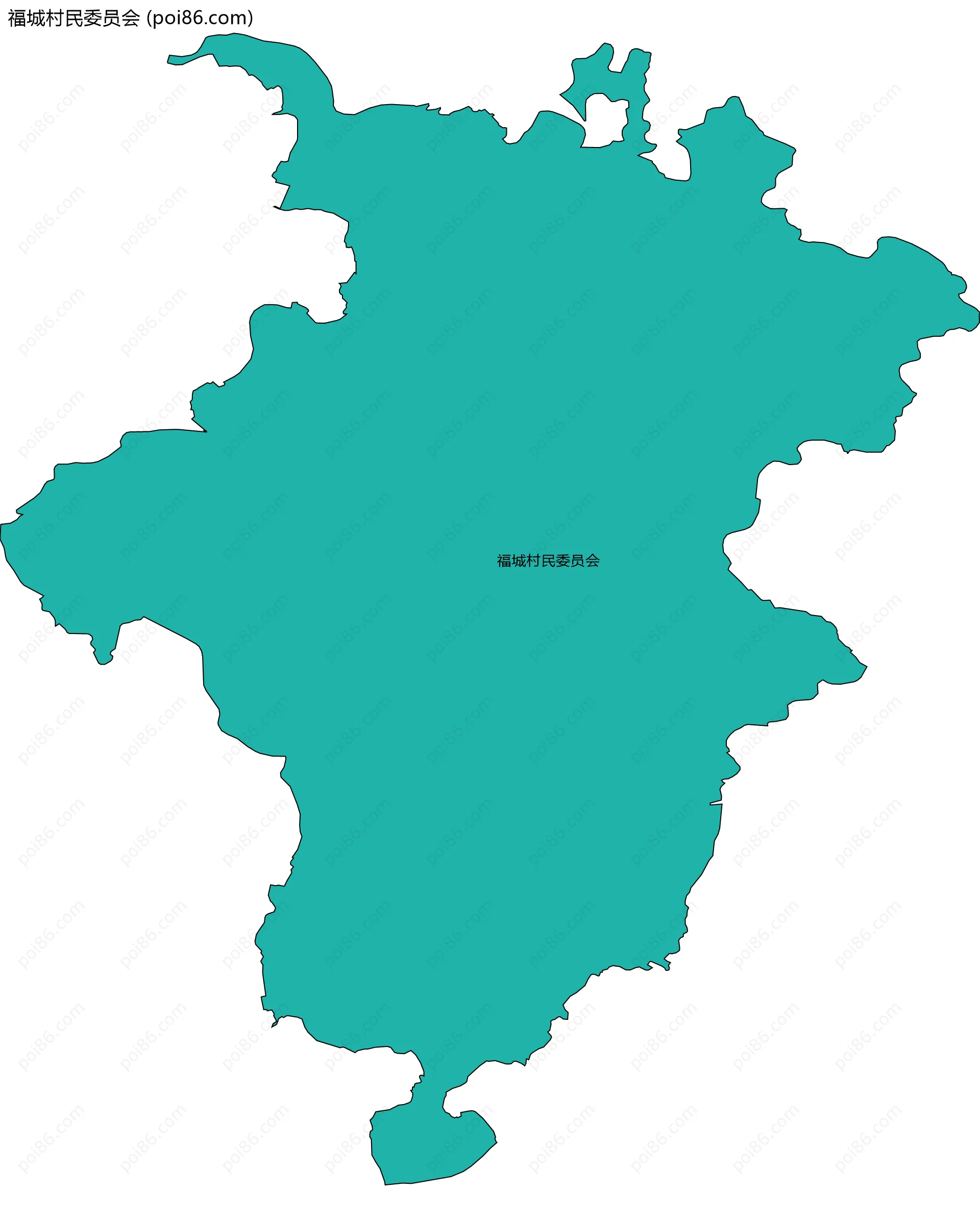 福城村民委员会边界地图