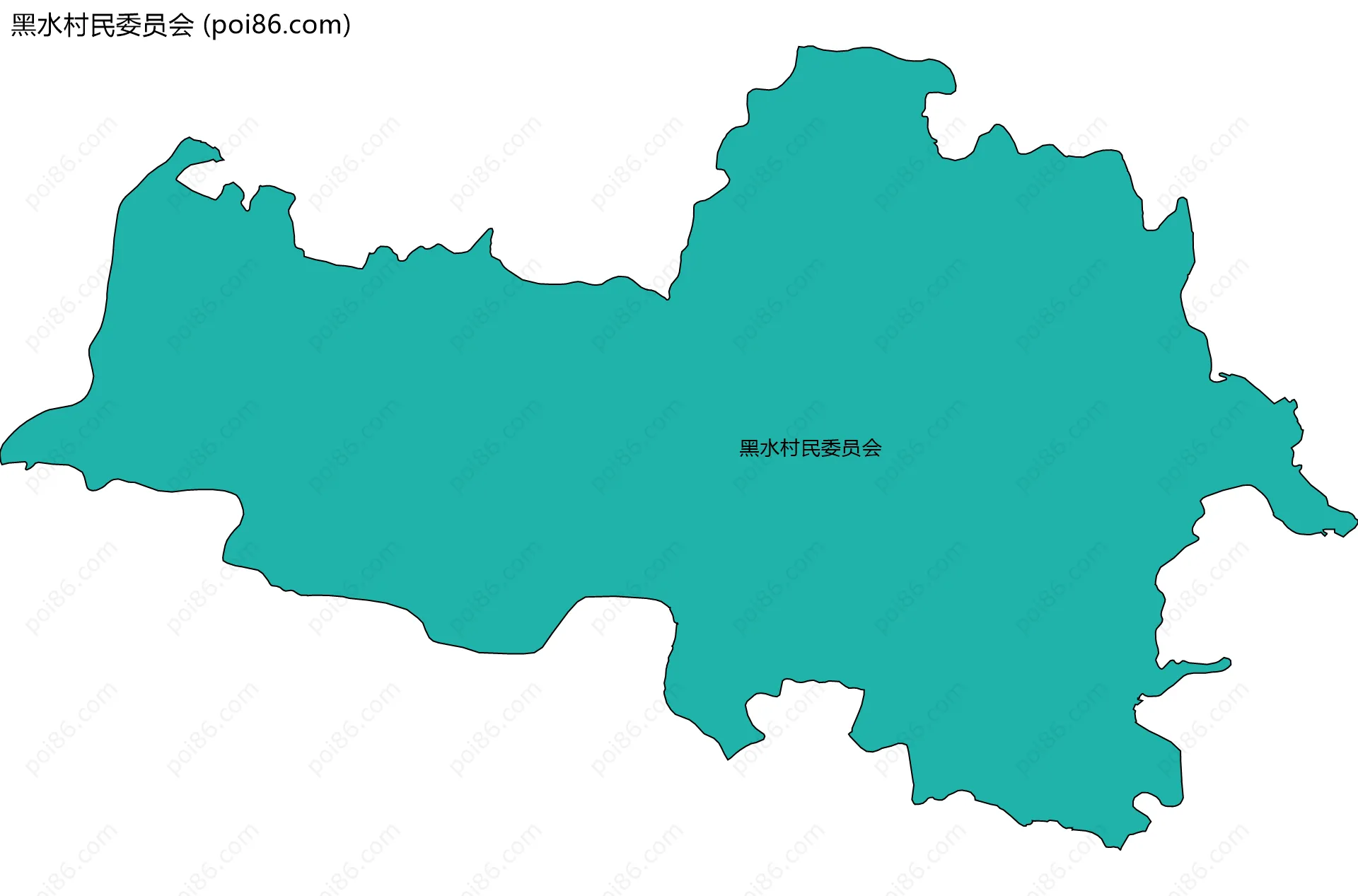 黑水村民委员会边界地图