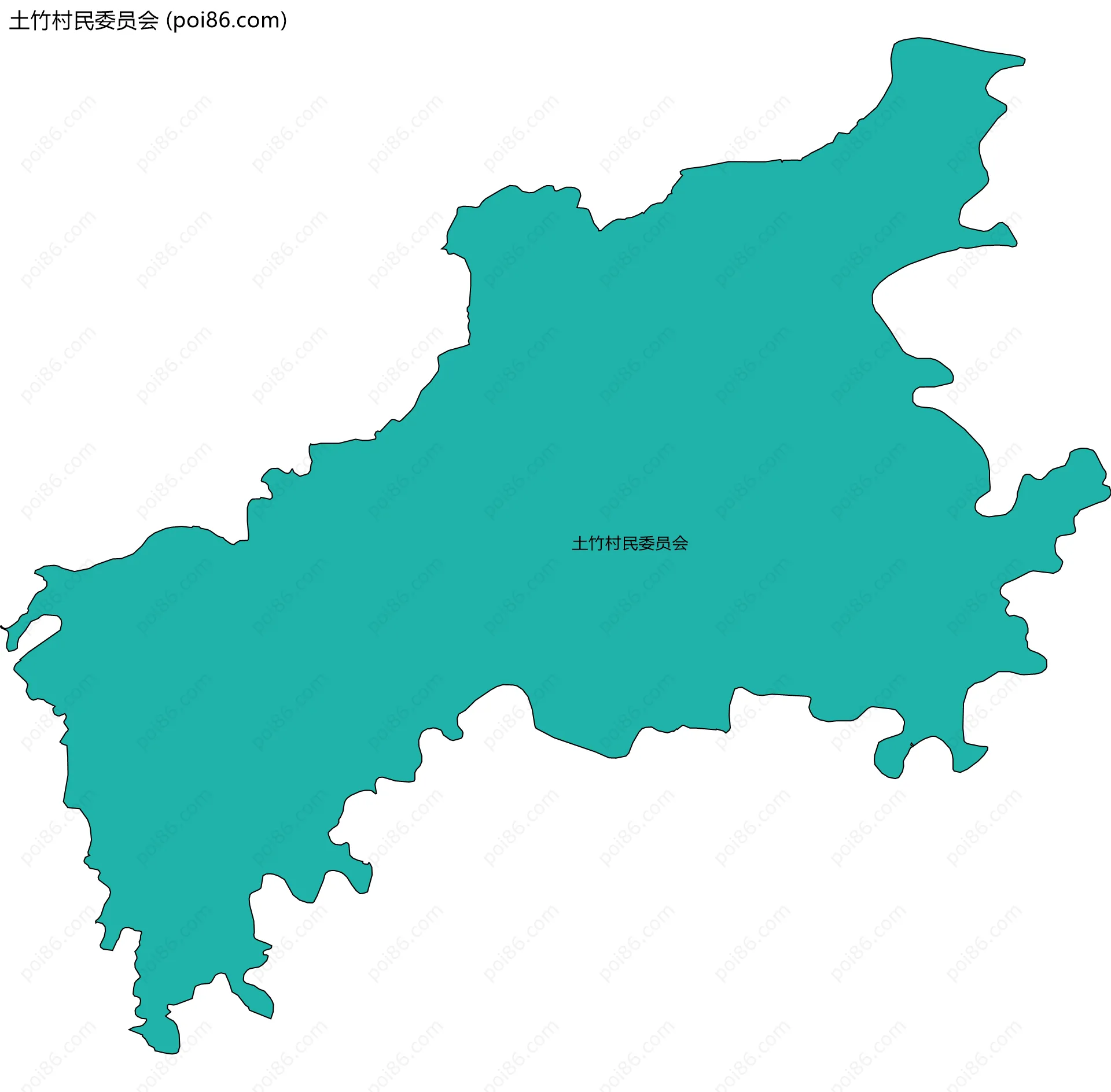 土竹村民委员会边界地图