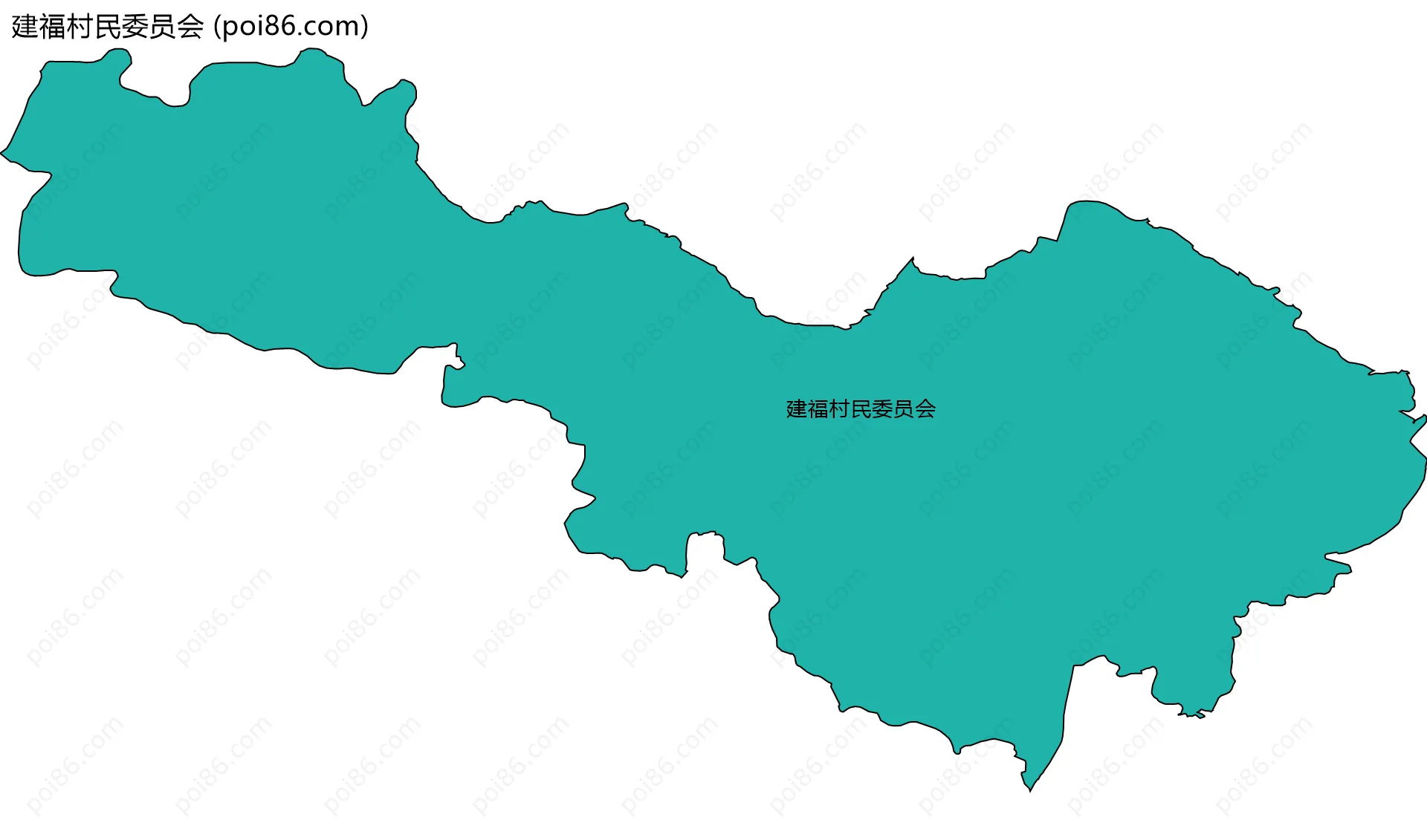 建福村民委员会边界地图