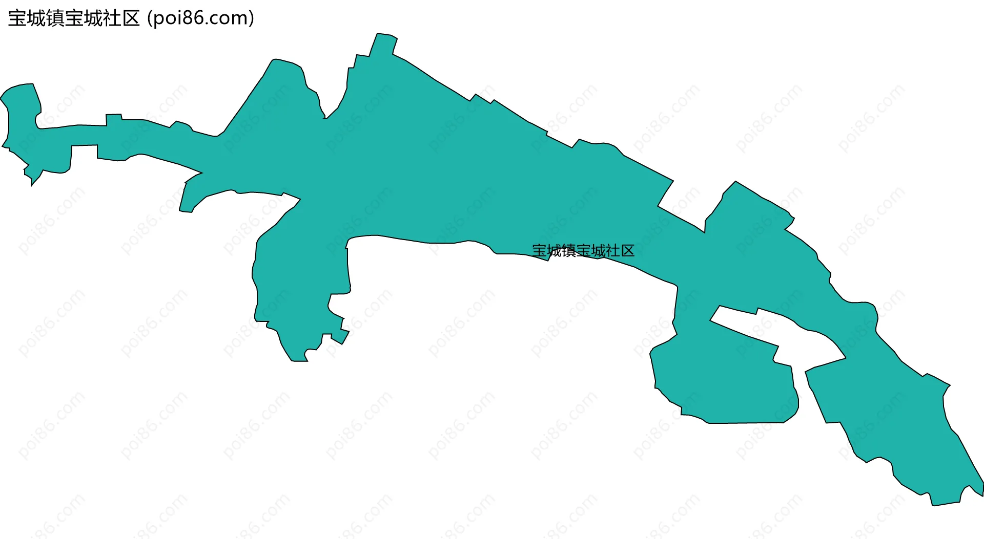 宝城镇宝城社区边界地图