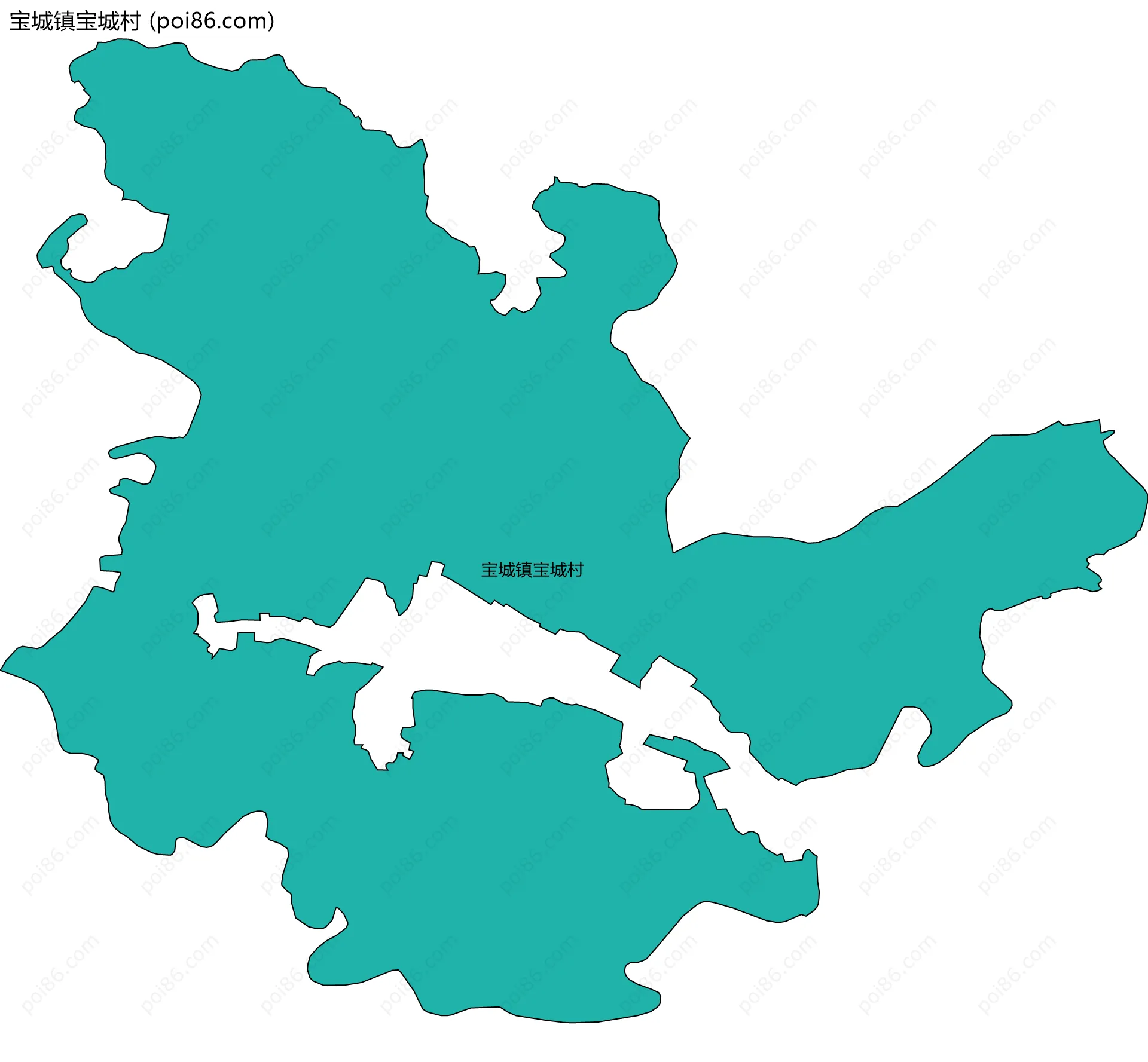 宝城镇宝城村边界地图