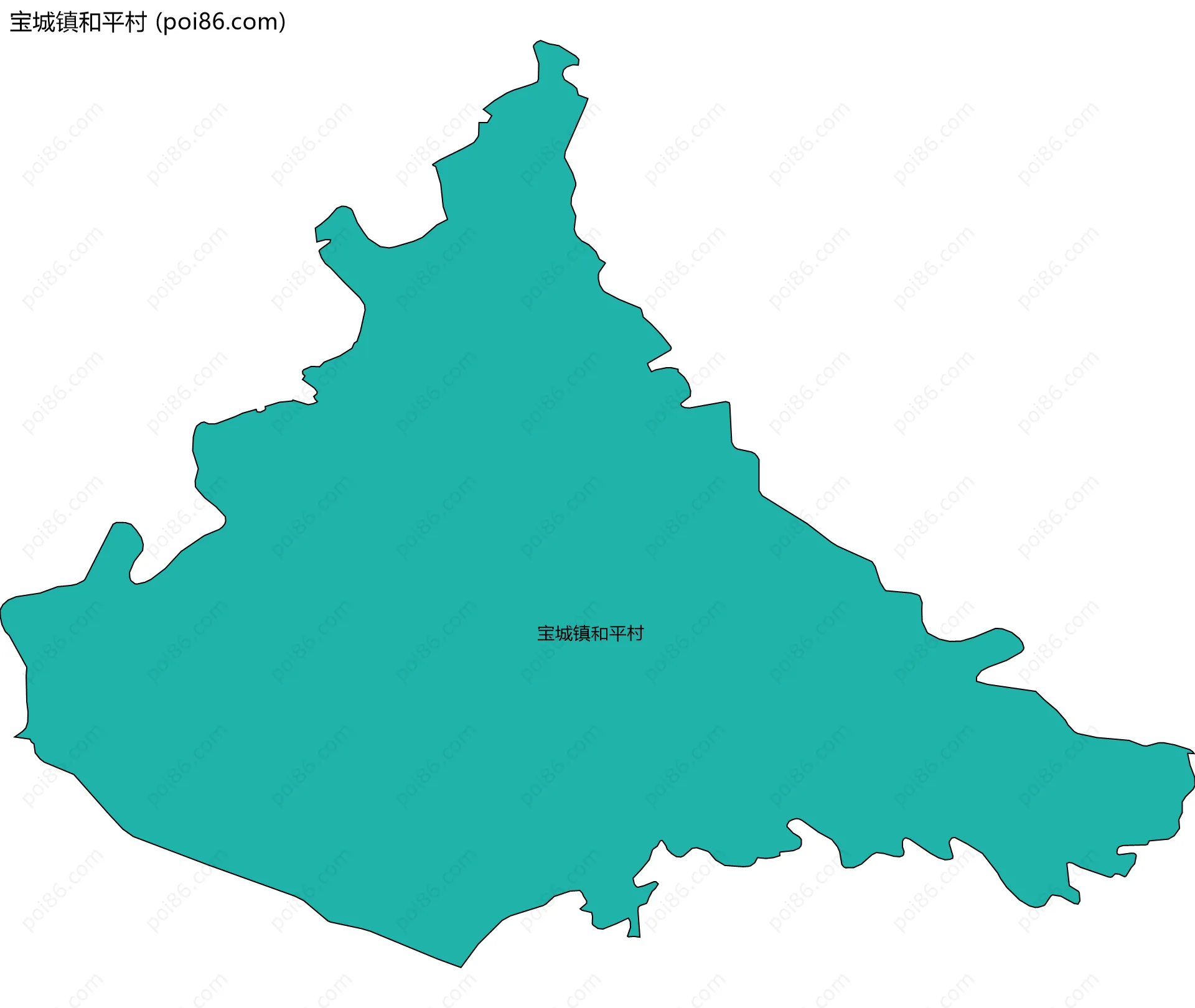 宝城镇和平村边界地图