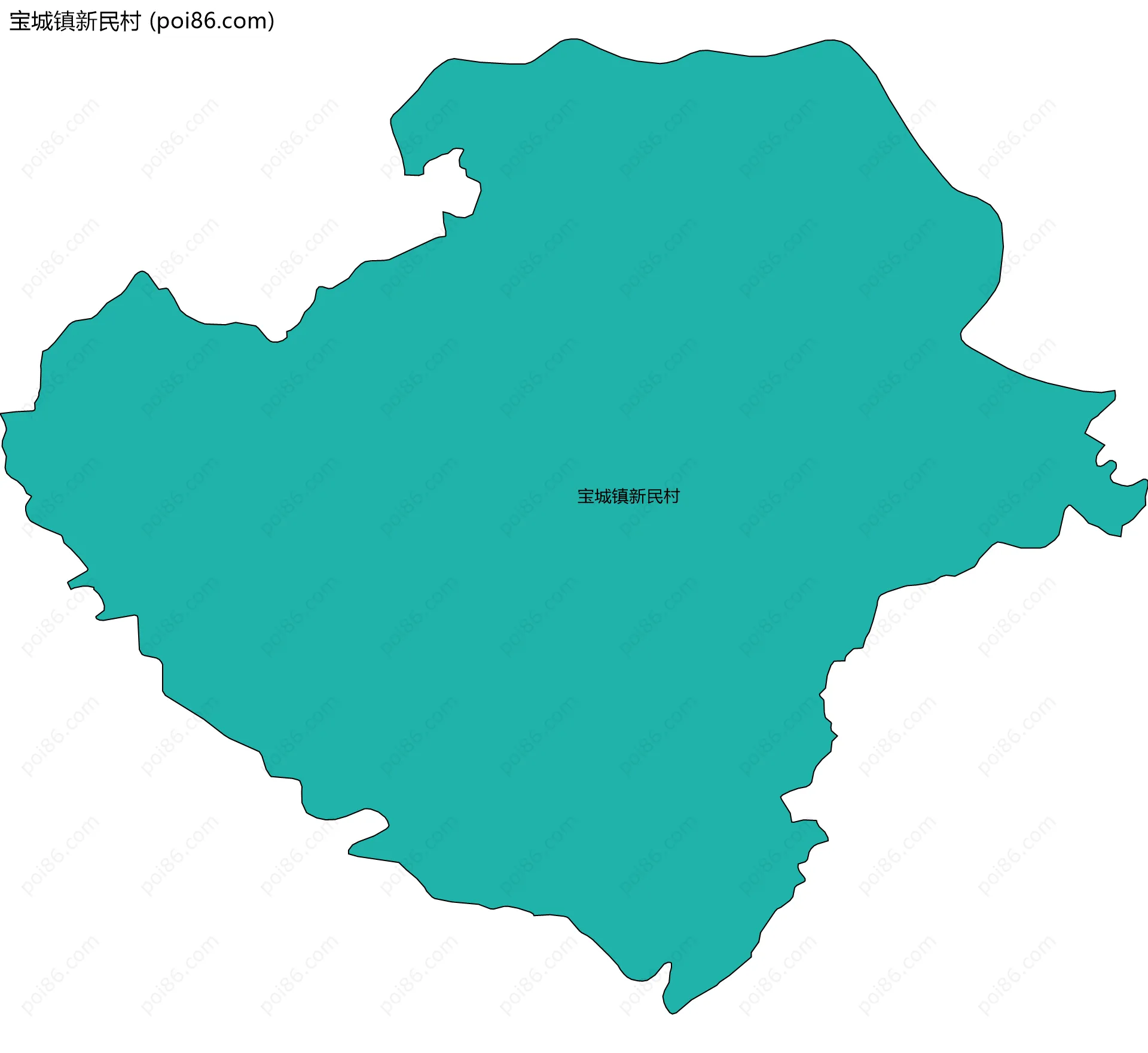 宝城镇新民村边界地图