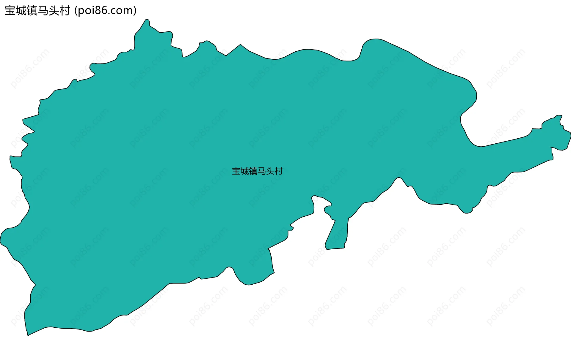 宝城镇马头村边界地图
