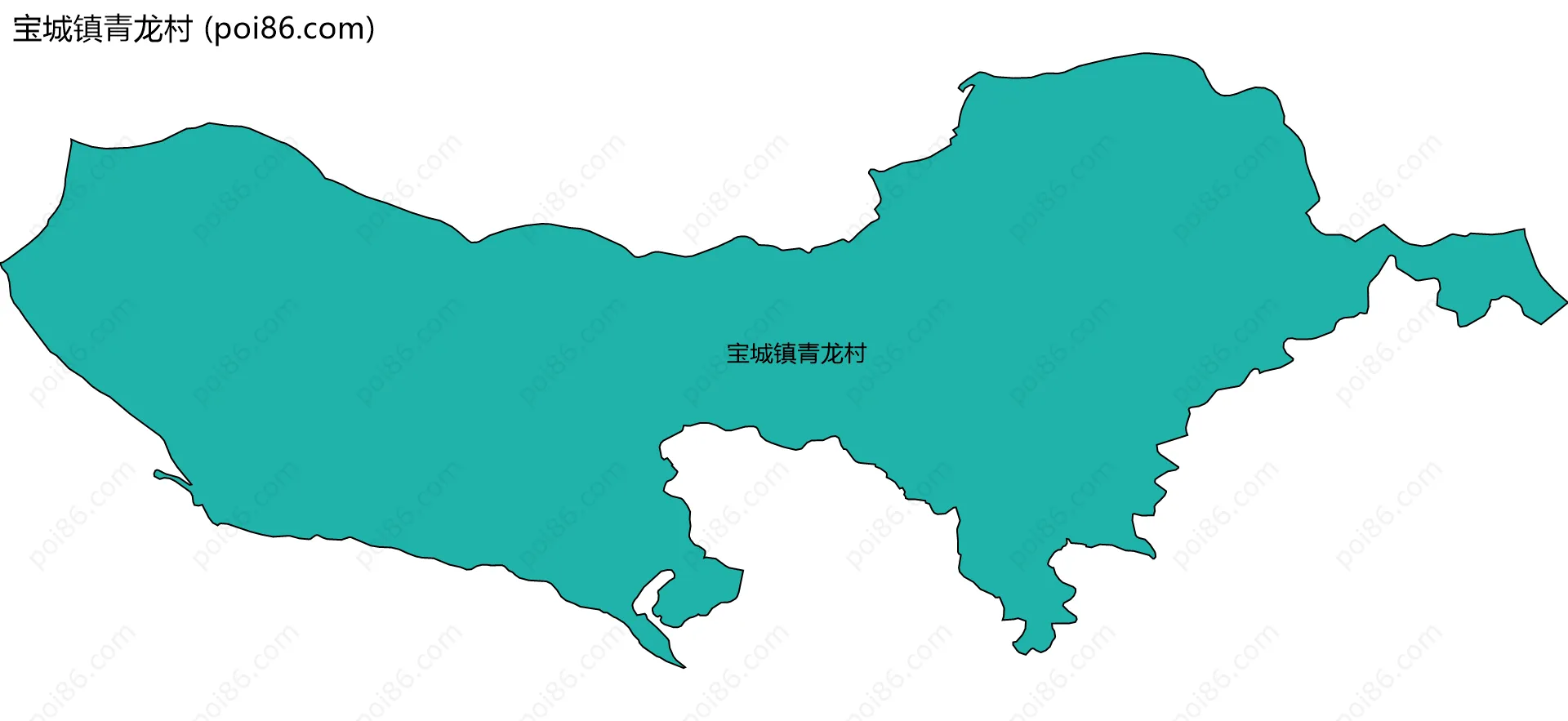 宝城镇青龙村边界地图