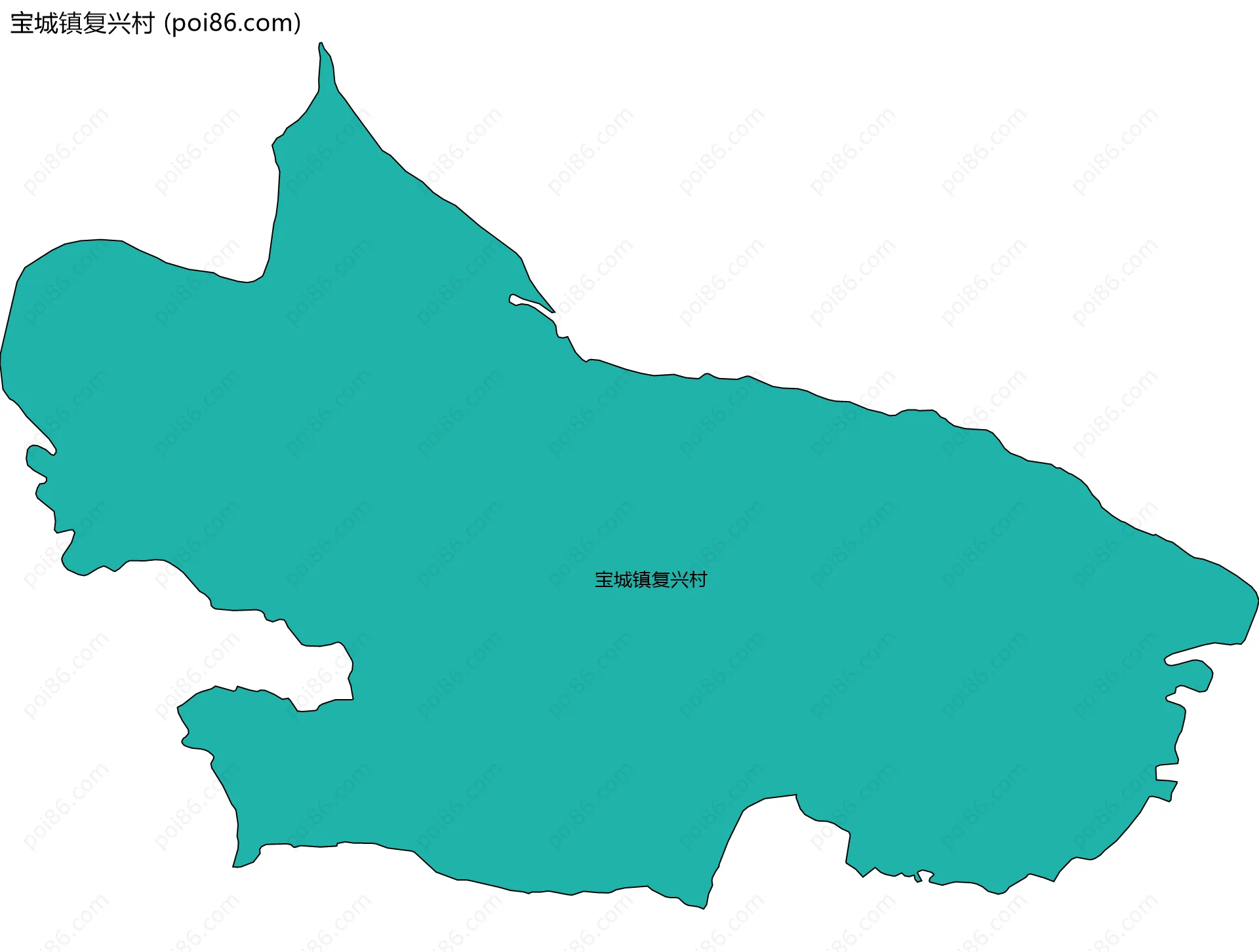 宝城镇复兴村边界地图