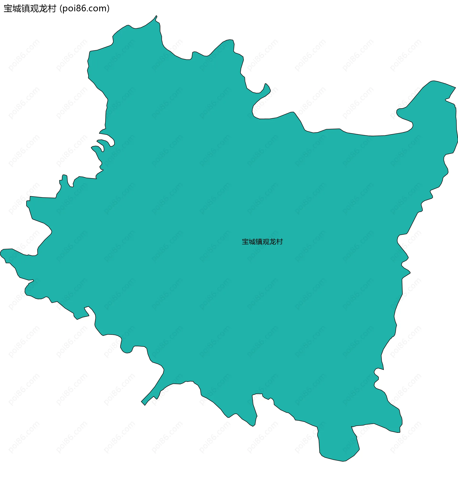 宝城镇观龙村边界地图