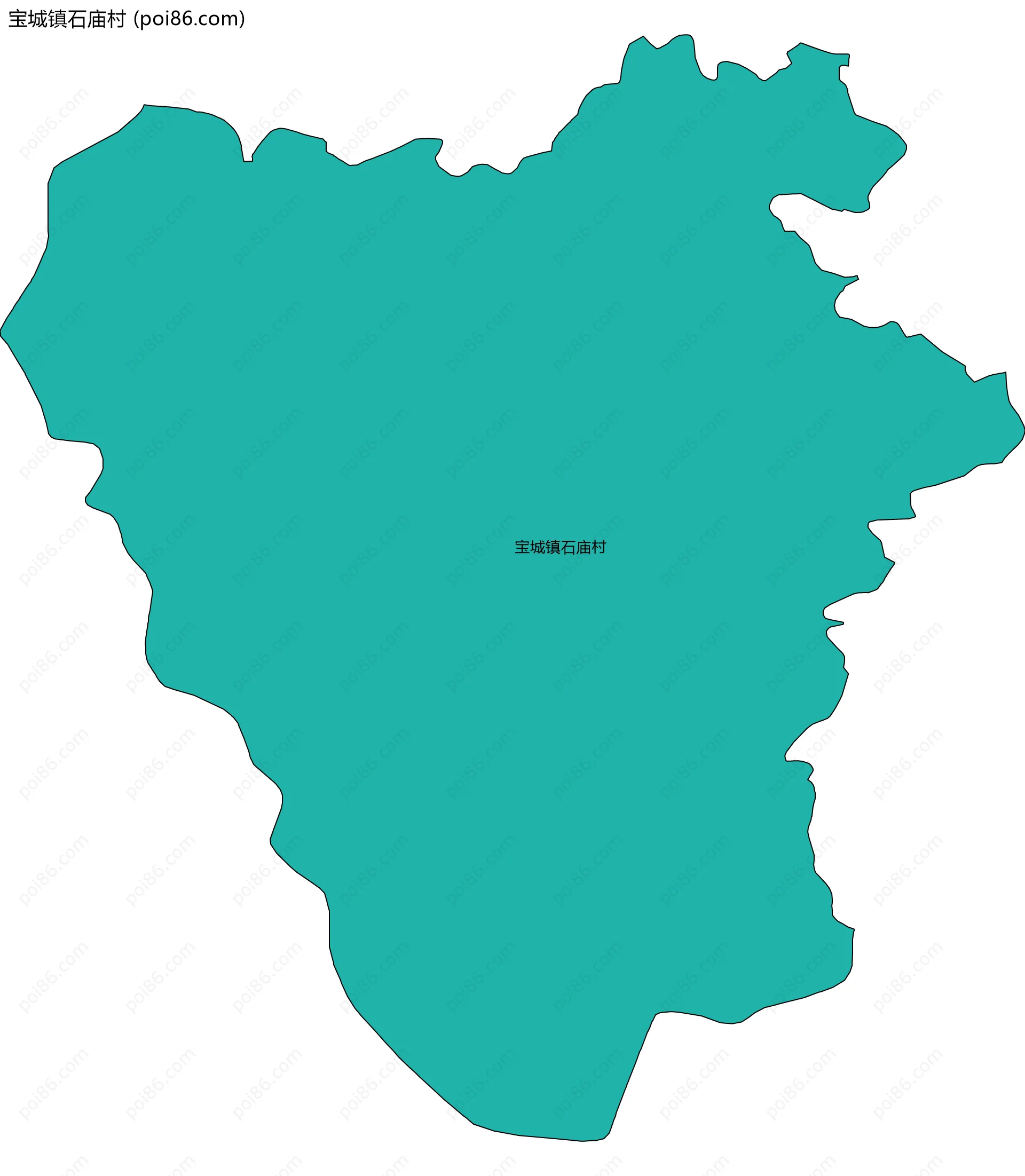 宝城镇石庙村边界地图