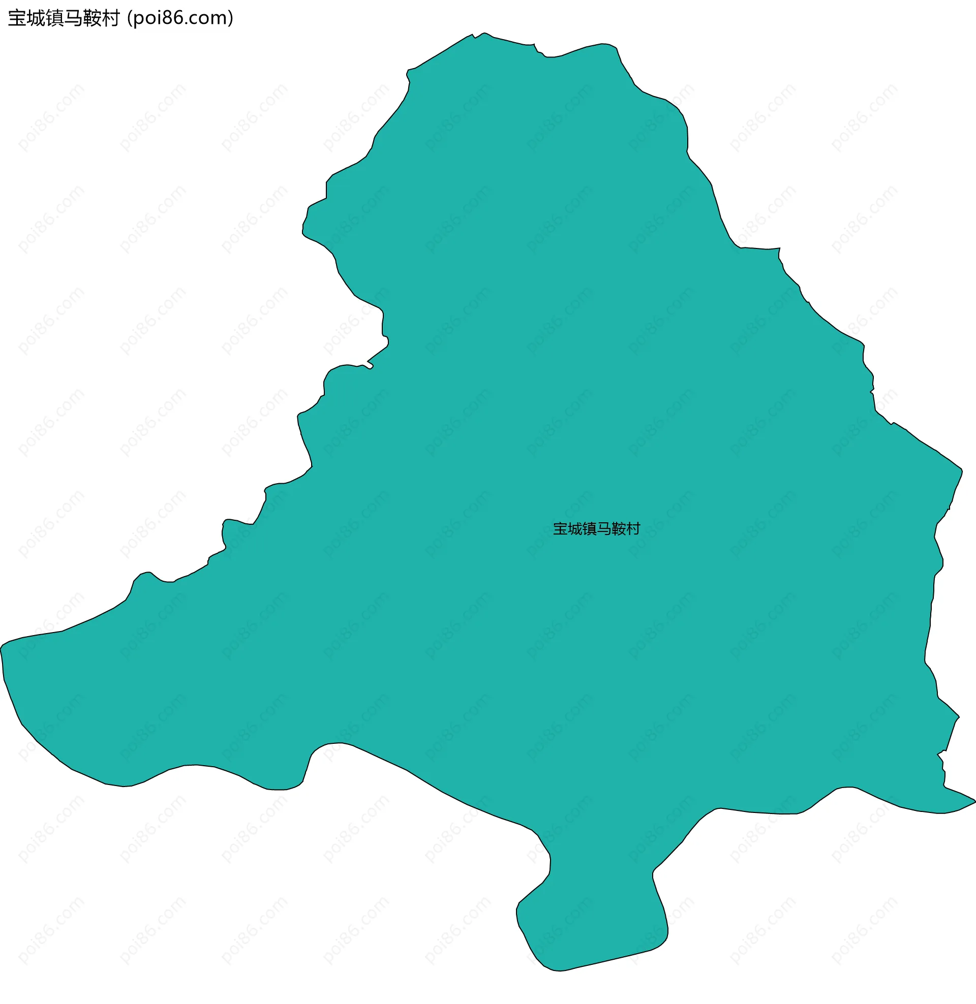 宝城镇马鞍村边界地图