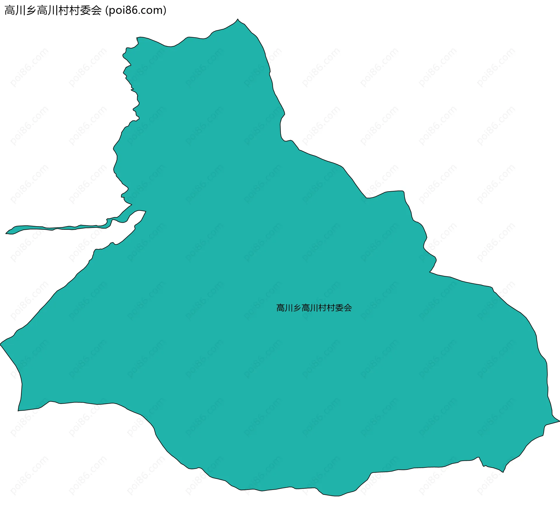 高川乡高川村村委会边界地图