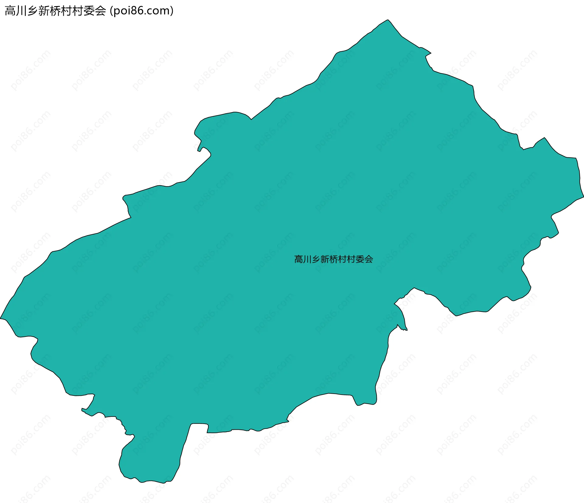 高川乡新桥村村委会边界地图