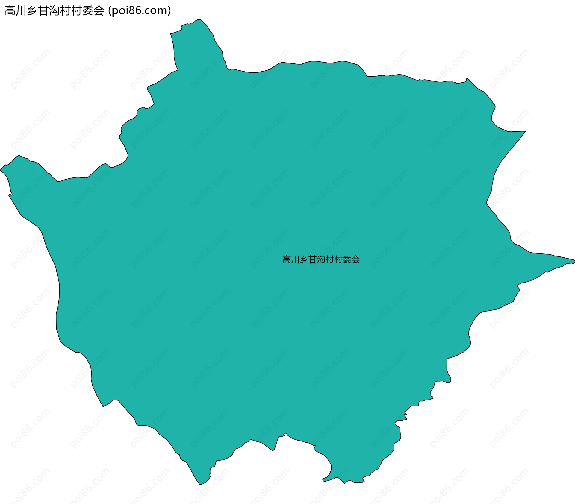 高川乡甘沟村村委会边界地图