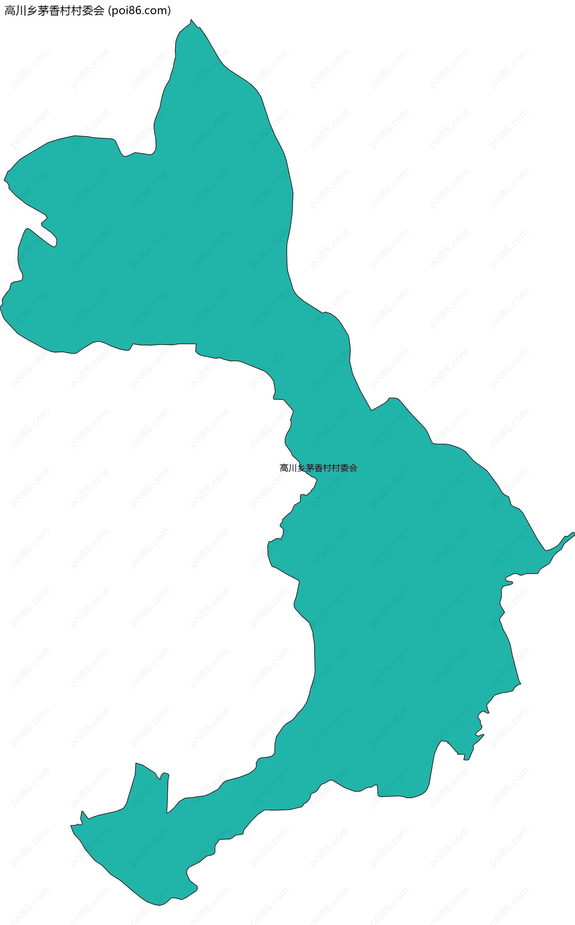 高川乡茅香村村委会边界地图