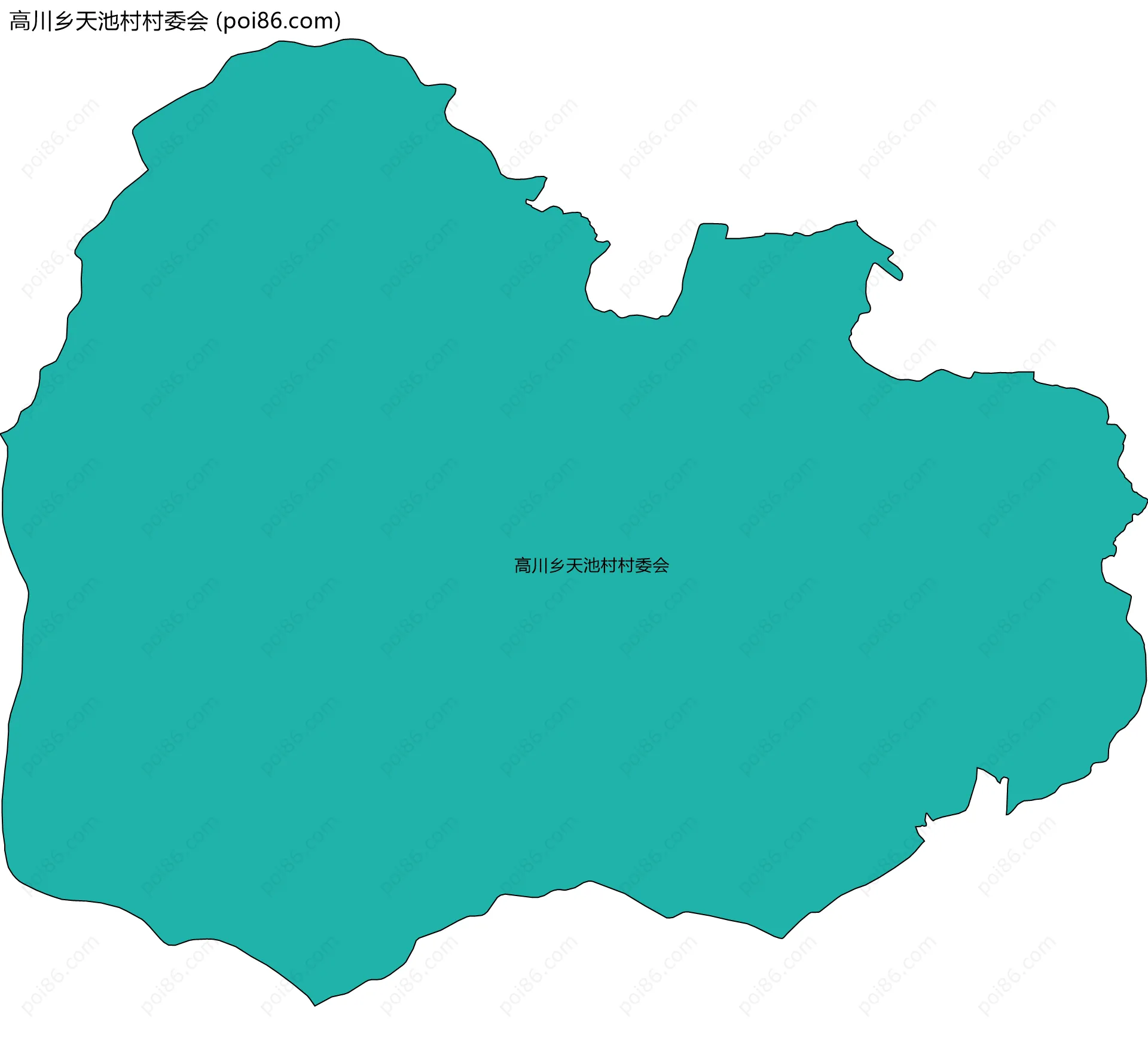 高川乡天池村村委会边界地图