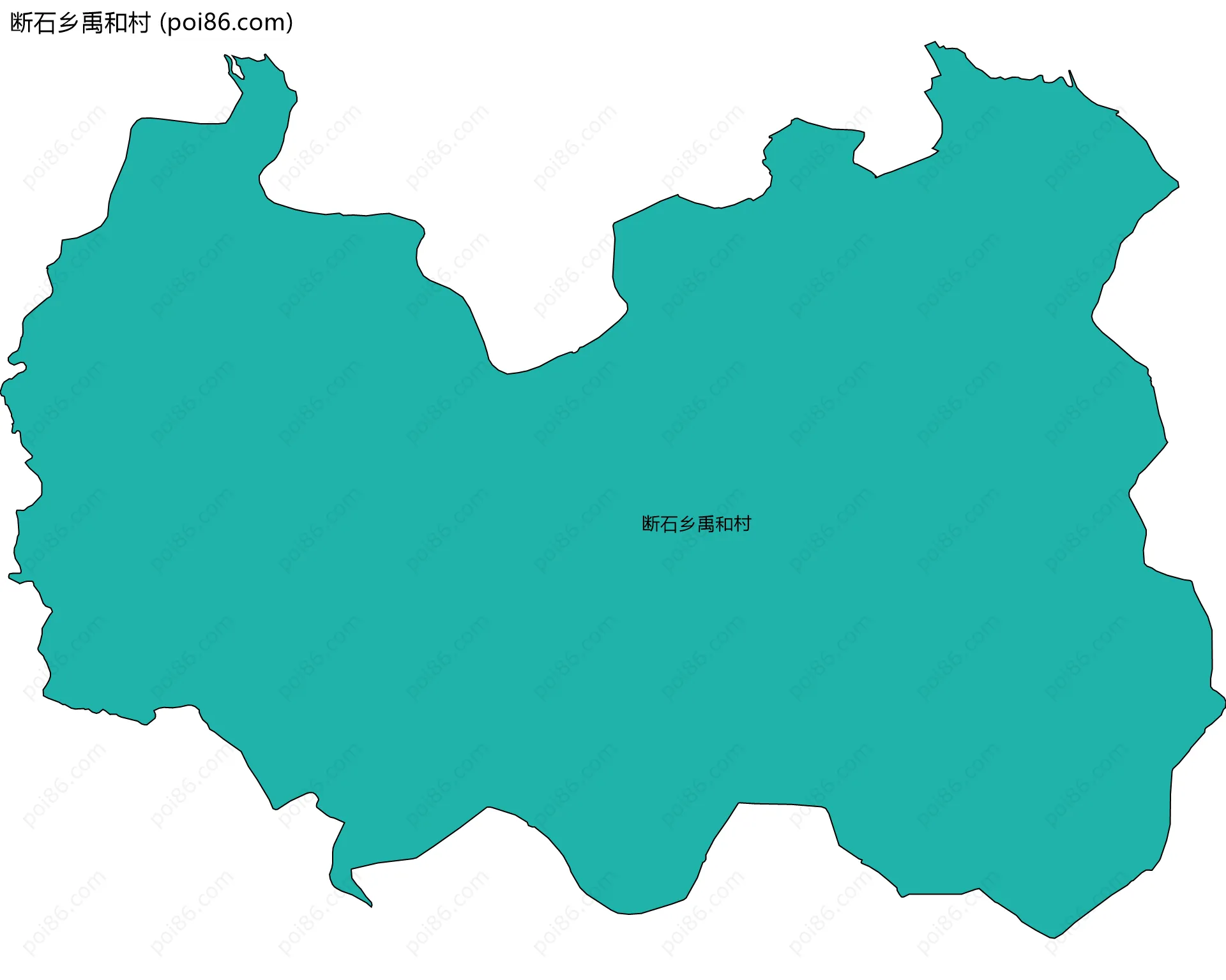 断石乡禹和村边界地图