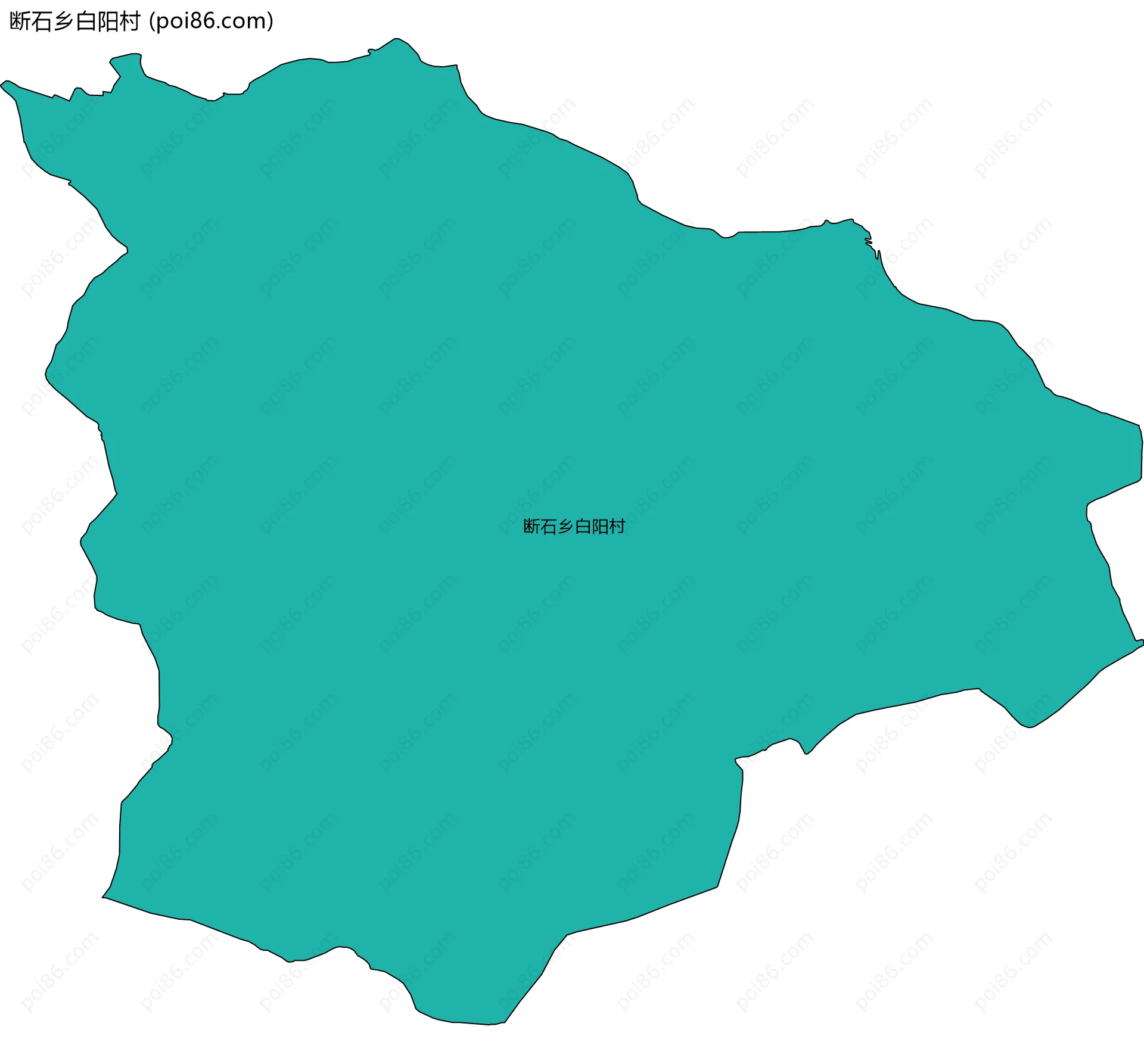 断石乡白阳村边界地图