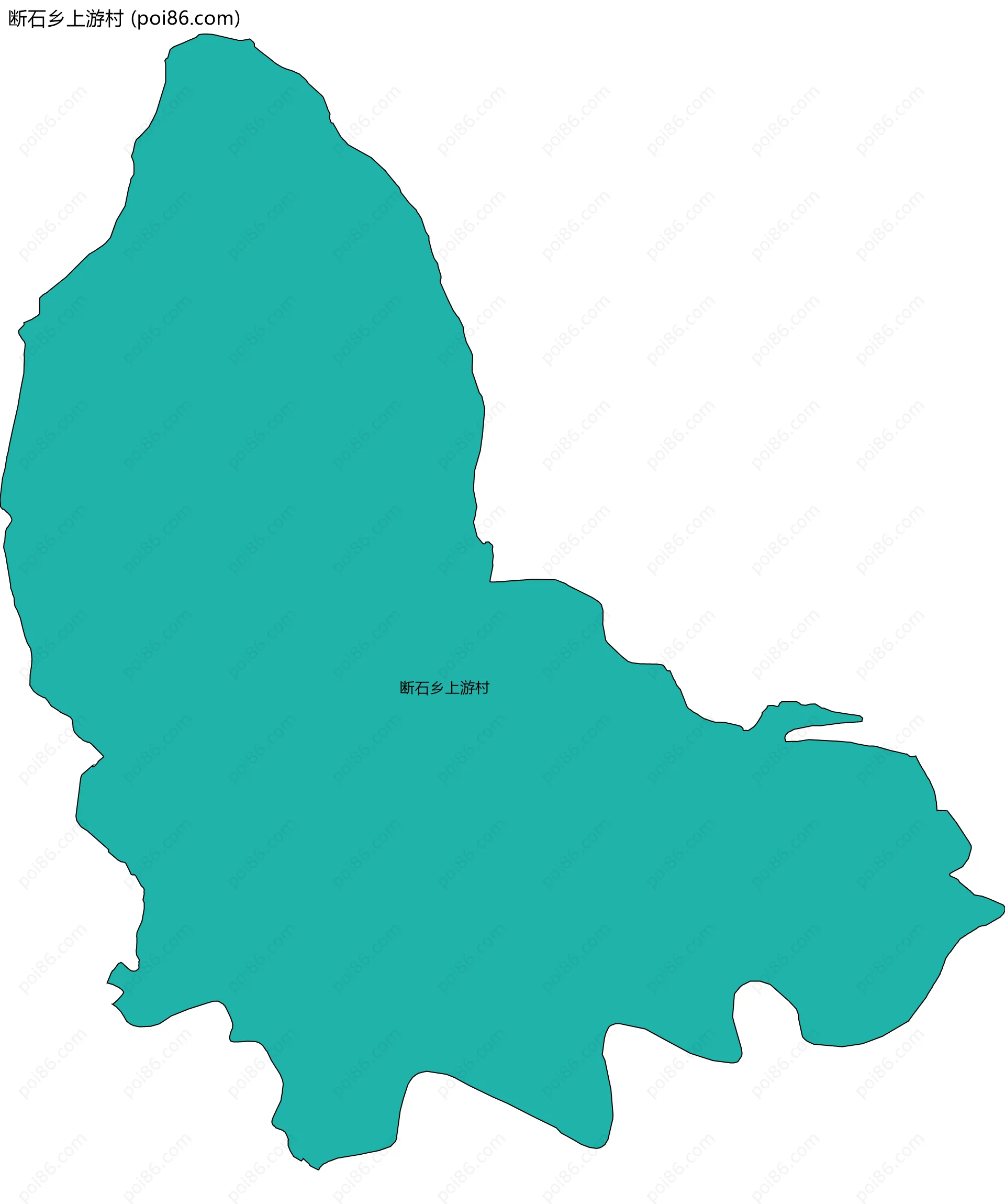 断石乡上游村边界地图