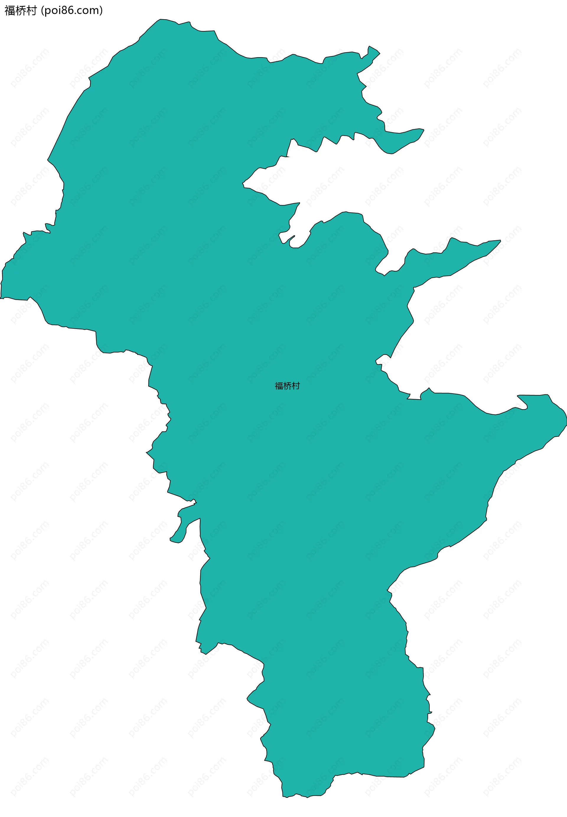 福桥村边界地图