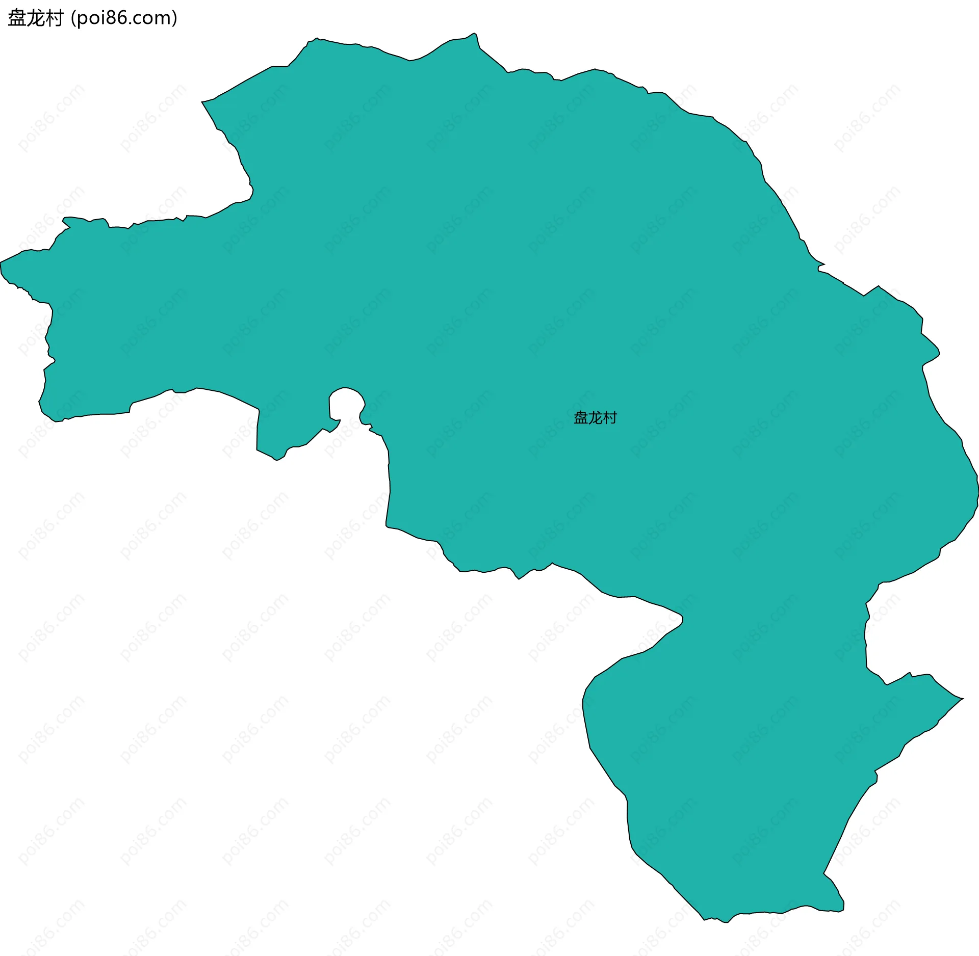 盘龙村边界地图