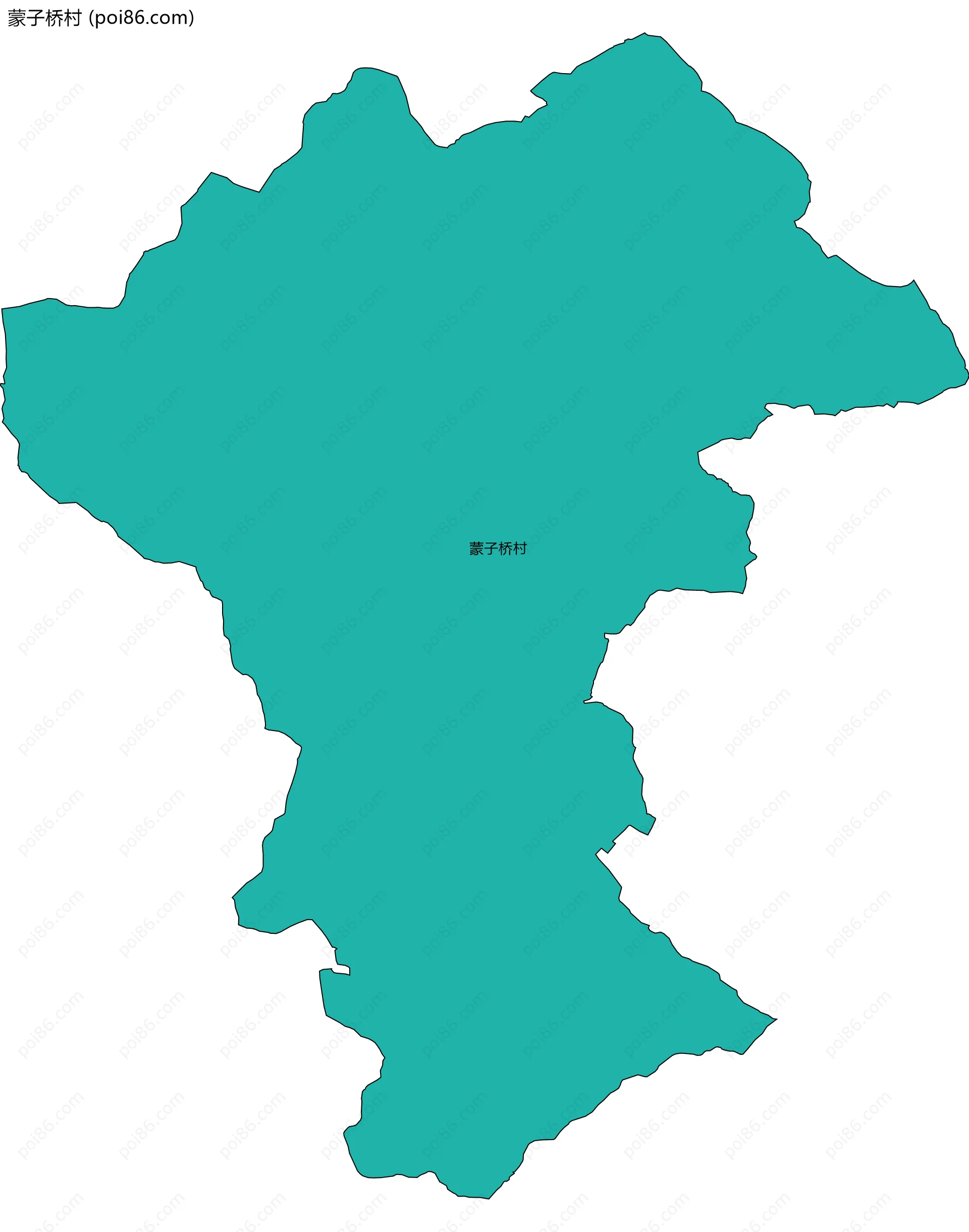 蒙子桥村边界地图