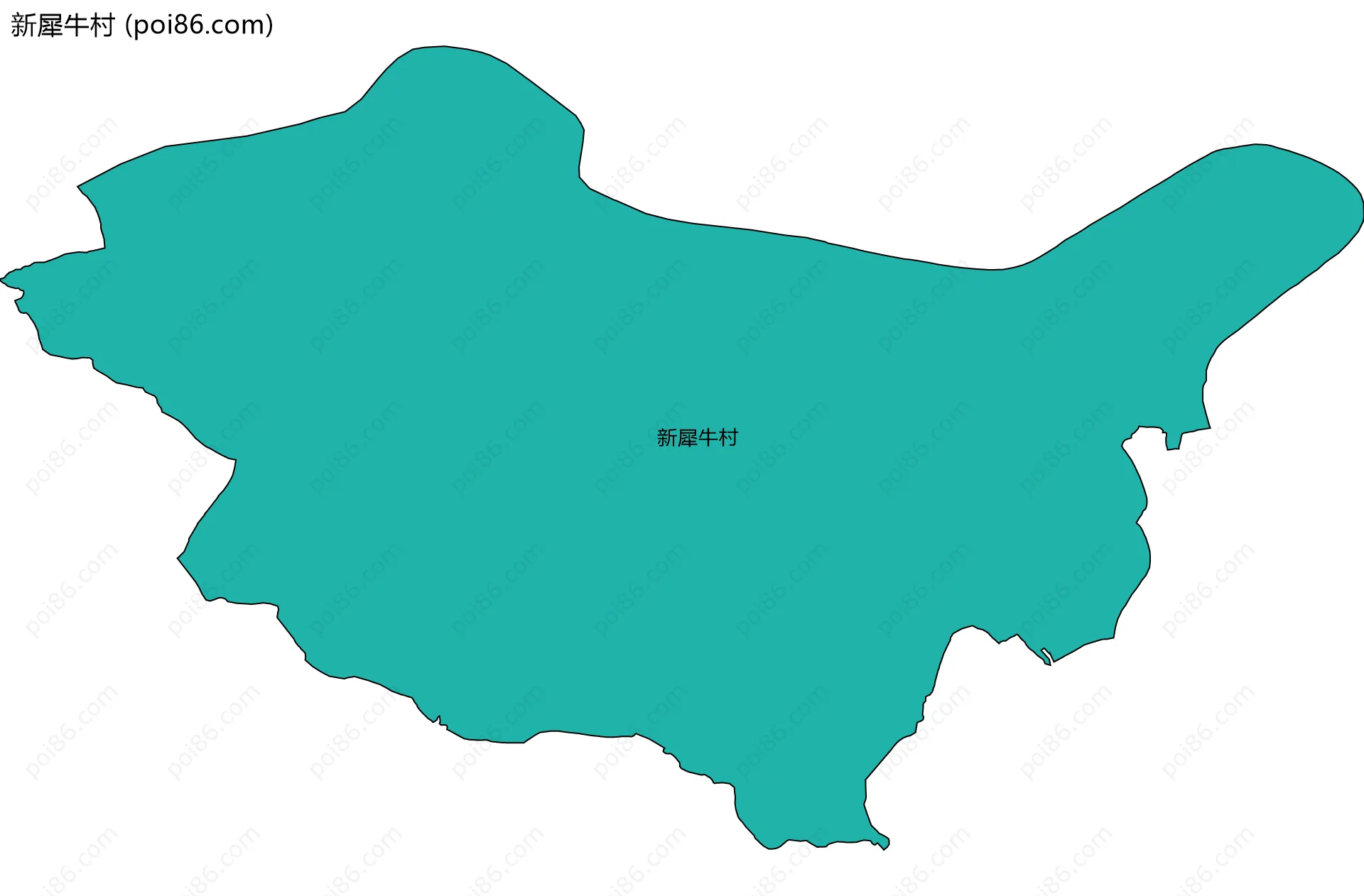 新犀牛村边界地图