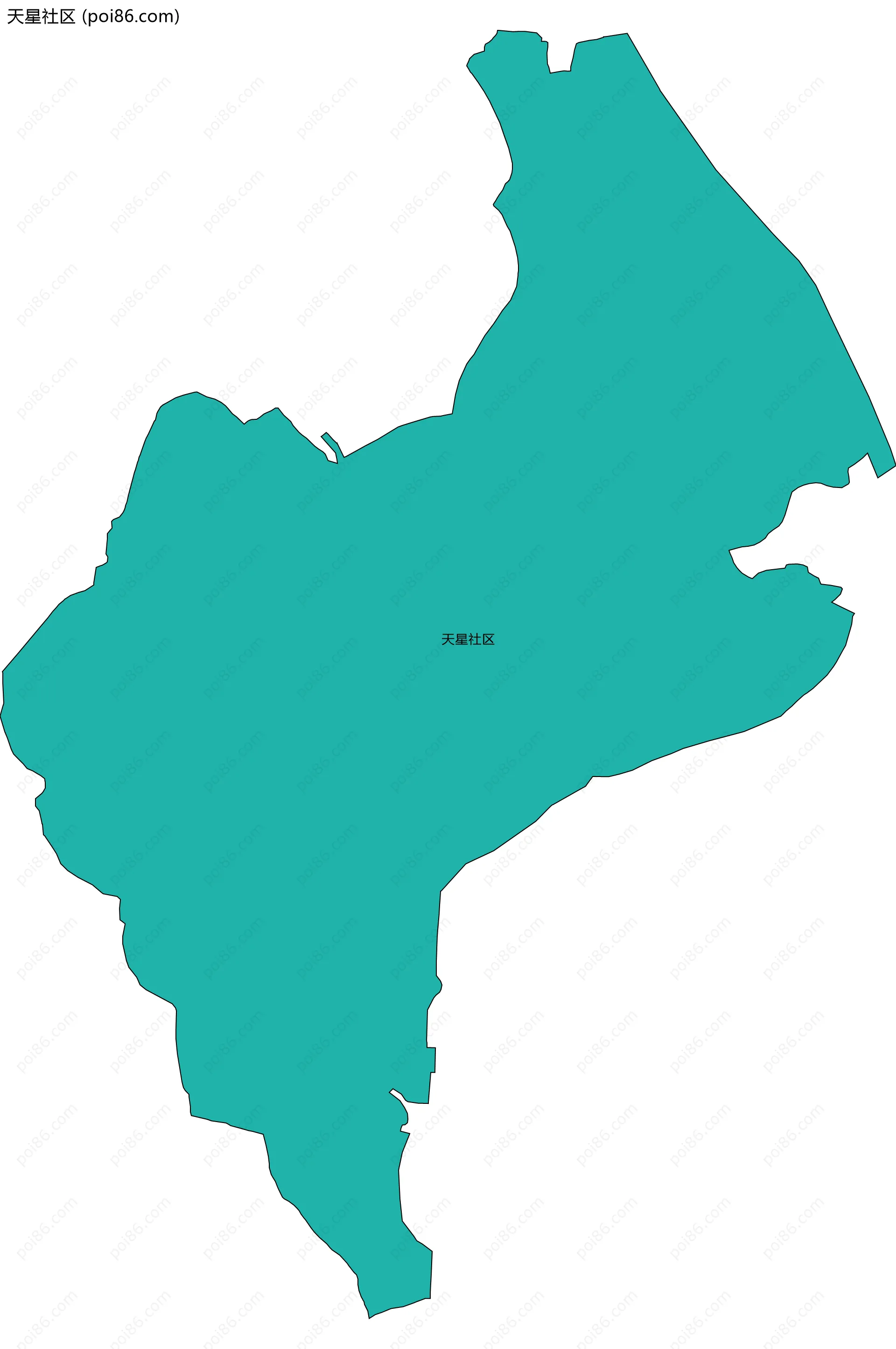 天星社区边界地图