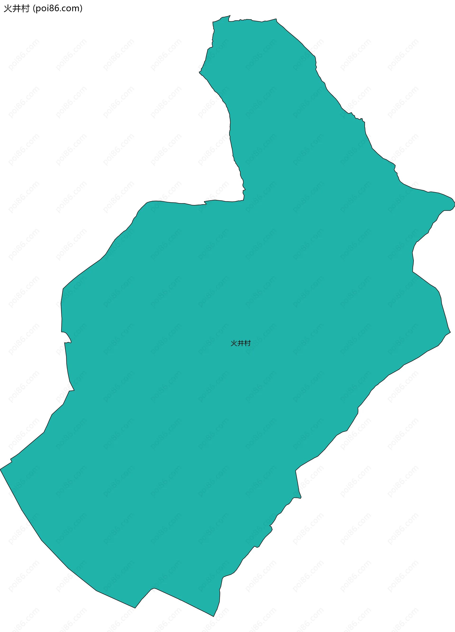火井村边界地图