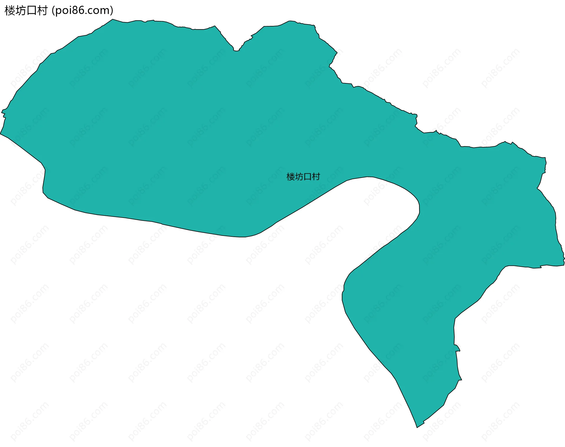 楼坊口村边界地图