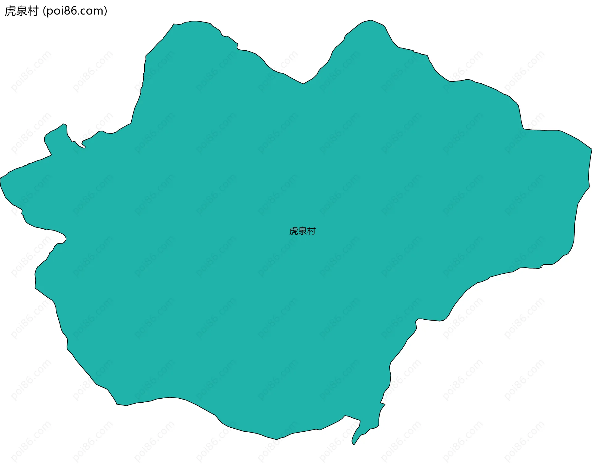 虎泉村边界地图