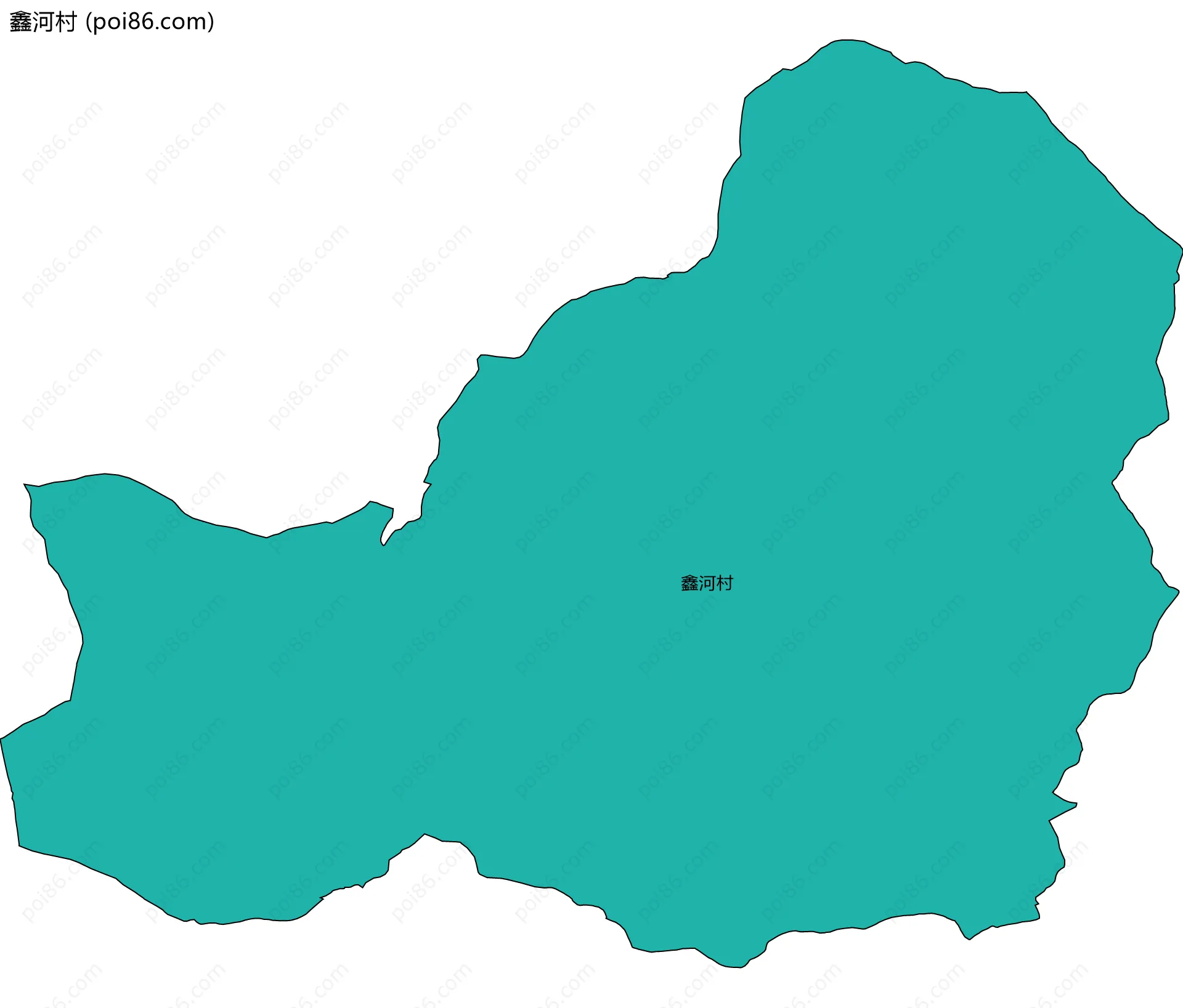 鑫河村边界地图