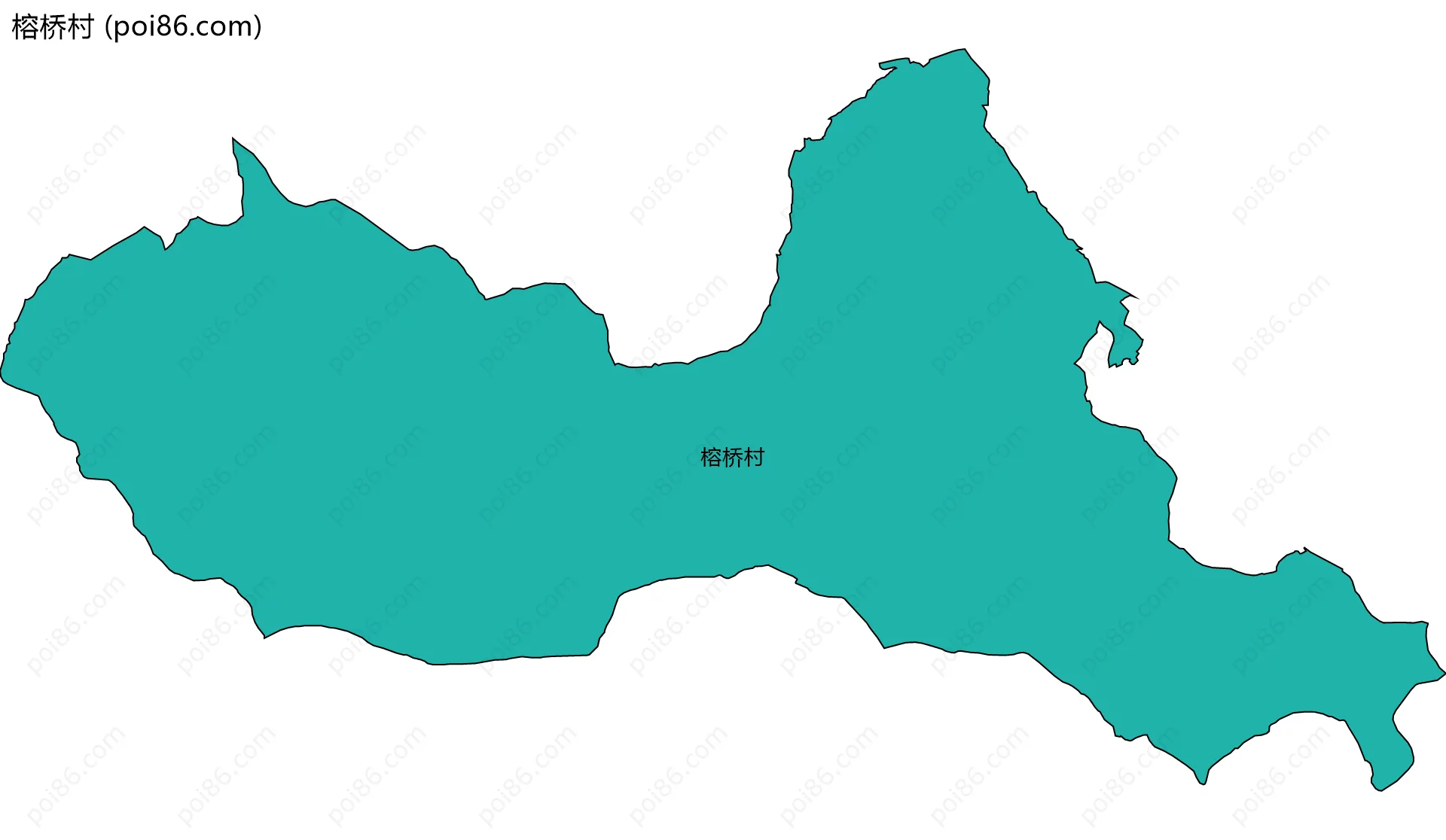 榕桥村边界地图